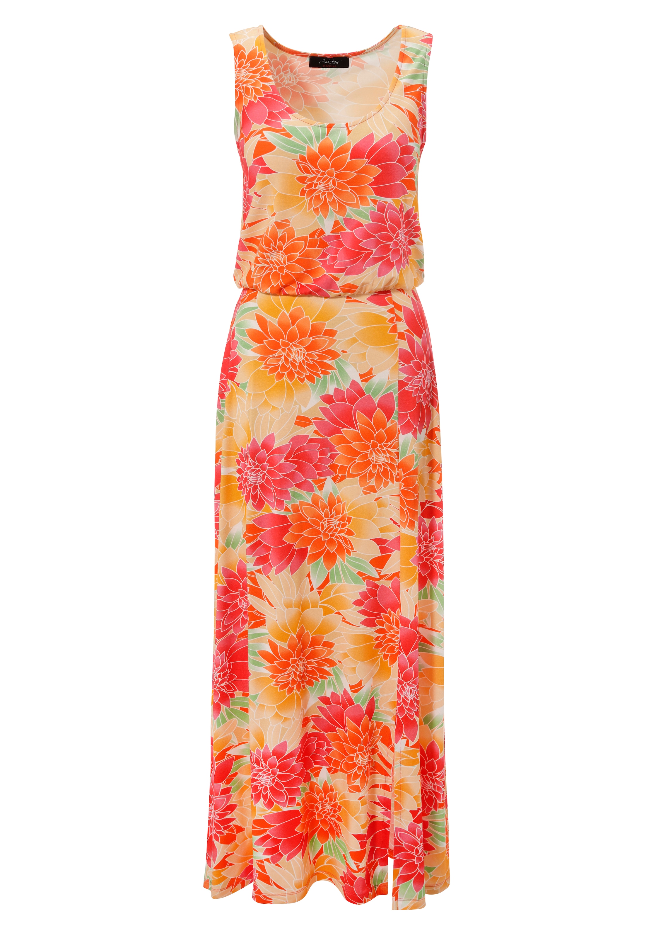Aniston CASUAL Sommerkleid, mit grossflächigen, farbenfrohen Blüten bedruckt