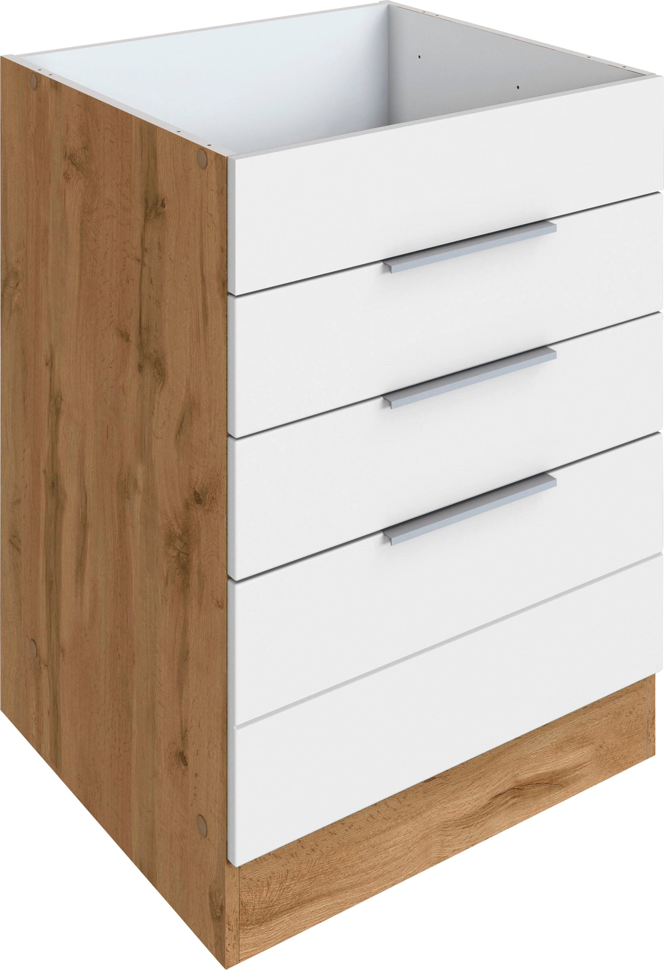 Image of KOCHSTATION Kochfeldumbauschrank "KS-Luhe" 60 cm breit, hochwertige MDF-Fronten mit waagerechter Lisene