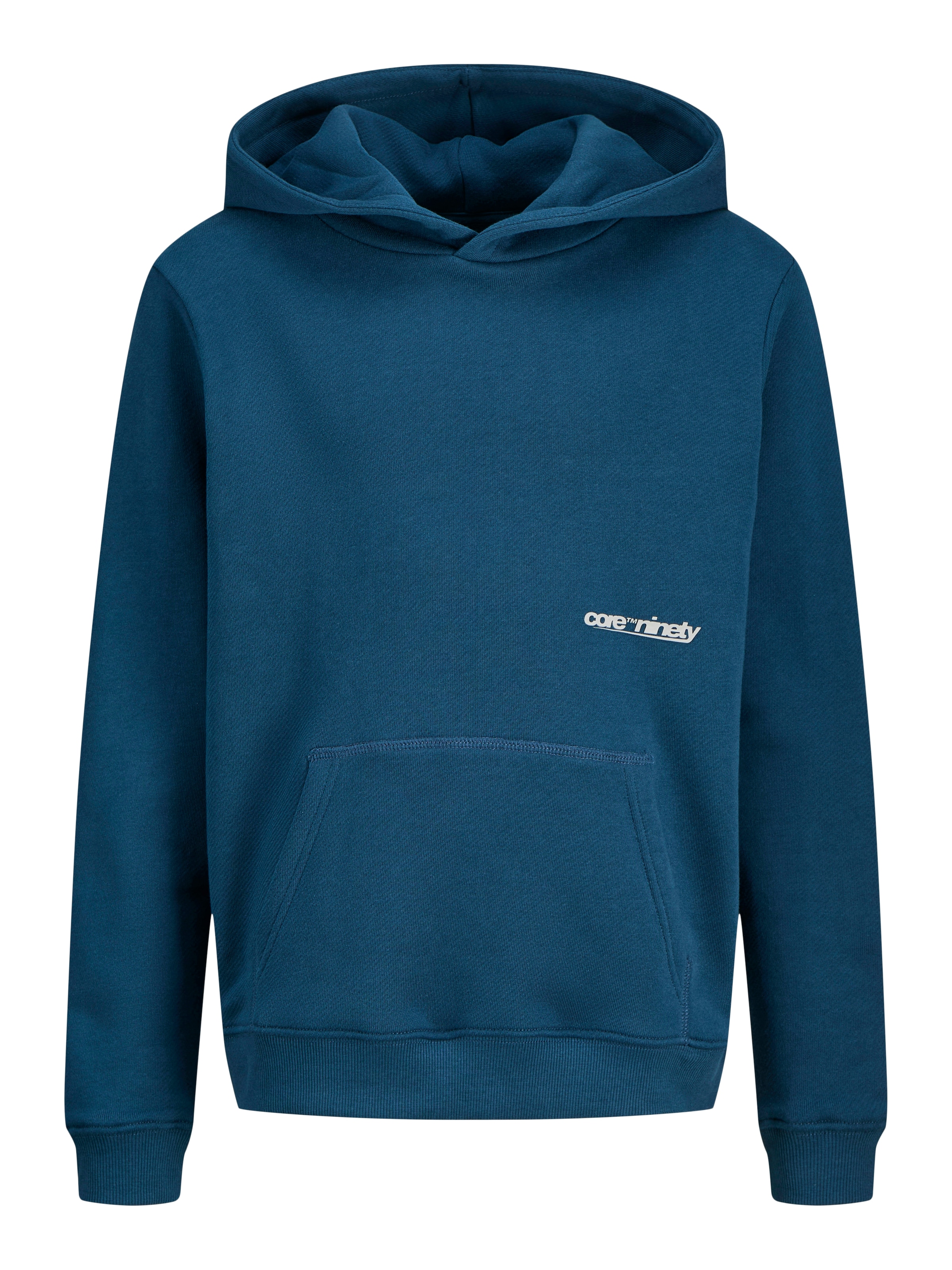 Image of Jack & Jones Junior Kapuzensweatshirt "JCOGRID SWEAT HOOD JNR", mit kleinem Brust- und grossem Rückenmotiv