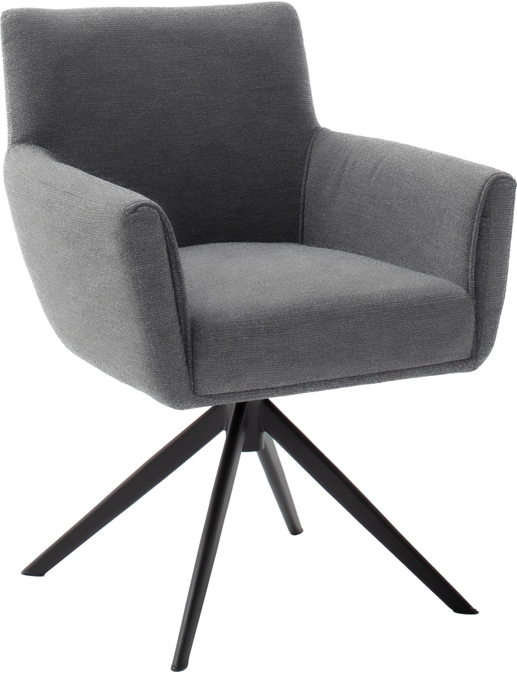 MCA furniture 4-Fussstuhl »WILSON Esszimmerstuhl, Armlehnstuhl, Polsterstuhl, modern«, (Set), 2 St., Flachgewebe, Stuhl, Armlehnenstuhl, drehbar, Taschenfederkern, belastbar 160 kg,XXL