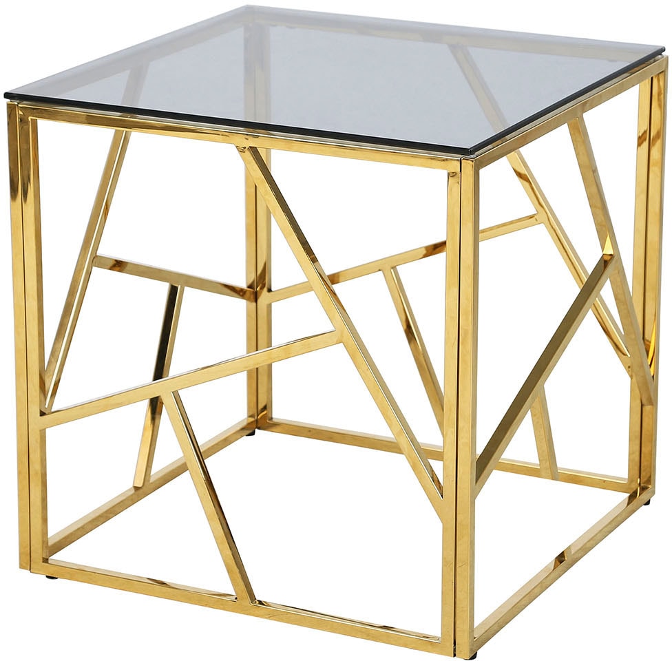 Image of SalesFever Beistelltisch "Design-Beistelltisch fürs Wohnzimmer" Edelstahlgestell: Robust, rostfrei und stilvoll
