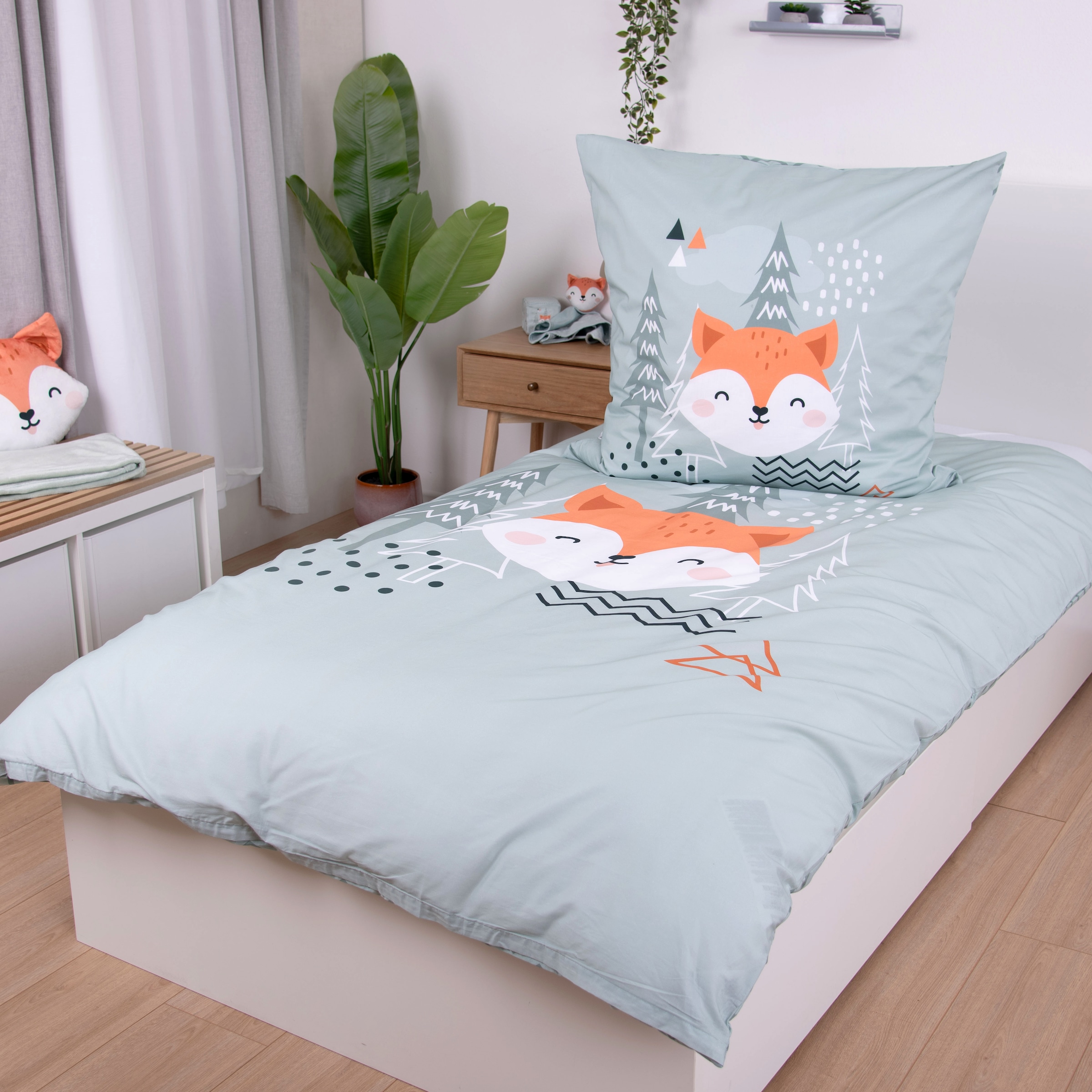 Baby Best Wendebettwäsche »Young Collection Nordic Forest« 2 Stk. mit tollem Wendemotiv