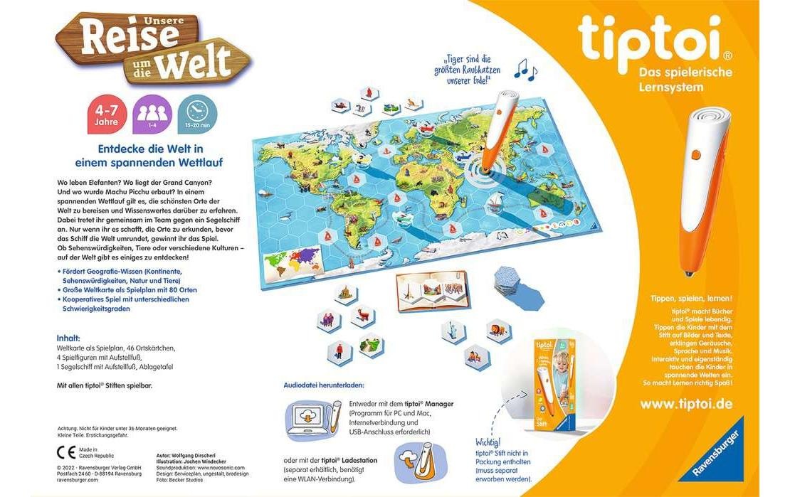Ravensburger Spiel »tiptoi Unsere Reise um die Welt«