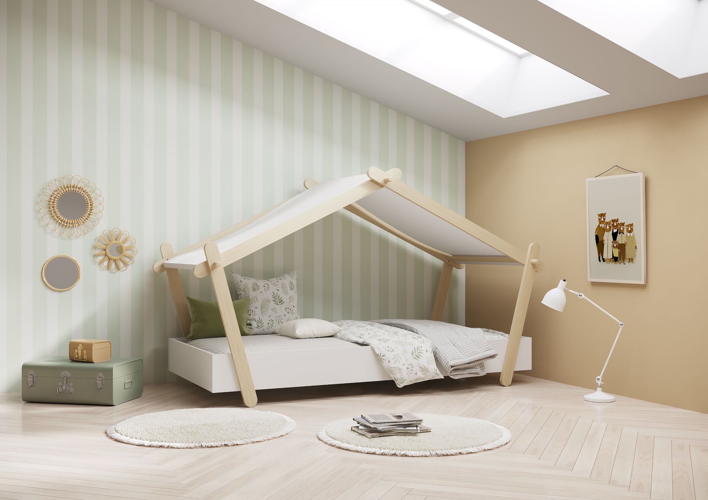 Demeyere GROUP Kinderbett »Lodge« Bett in der Hausform
