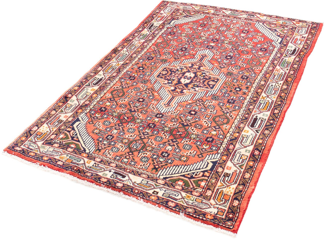 Image of morgenland Orientteppich »Perser - Nomadic - 145 x 98 cm - rot«, rechteckig, 10 mm Höhe, Wohnzimmer, Handgeknüpft, Einzelstück mit Zertifikat bei Ackermann Versand Schweiz