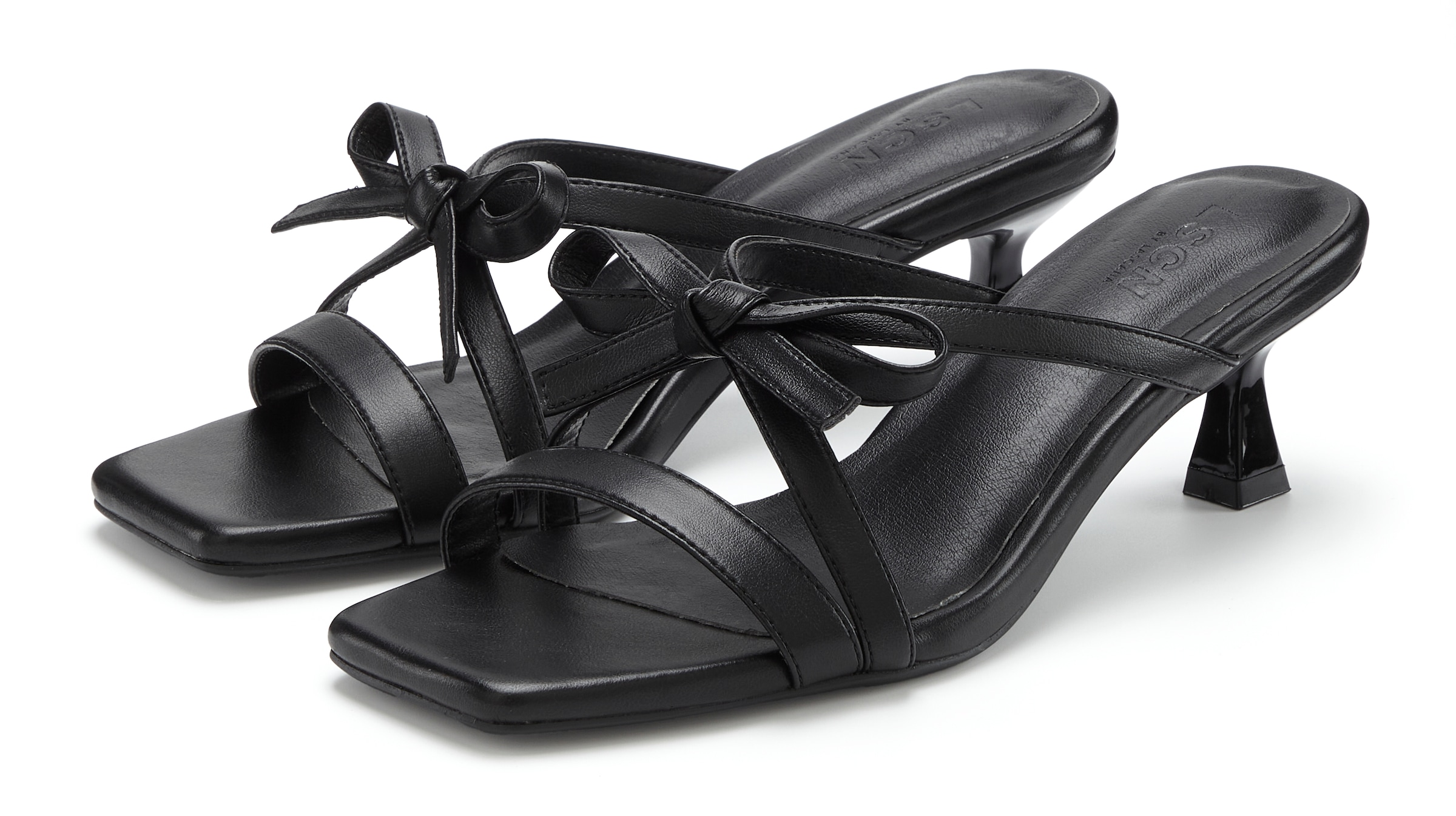 Image of LSCN by LASCANA Pantolette Mule, Sandale, offener Schuh, in Karree-Form mit Kitten-Heel