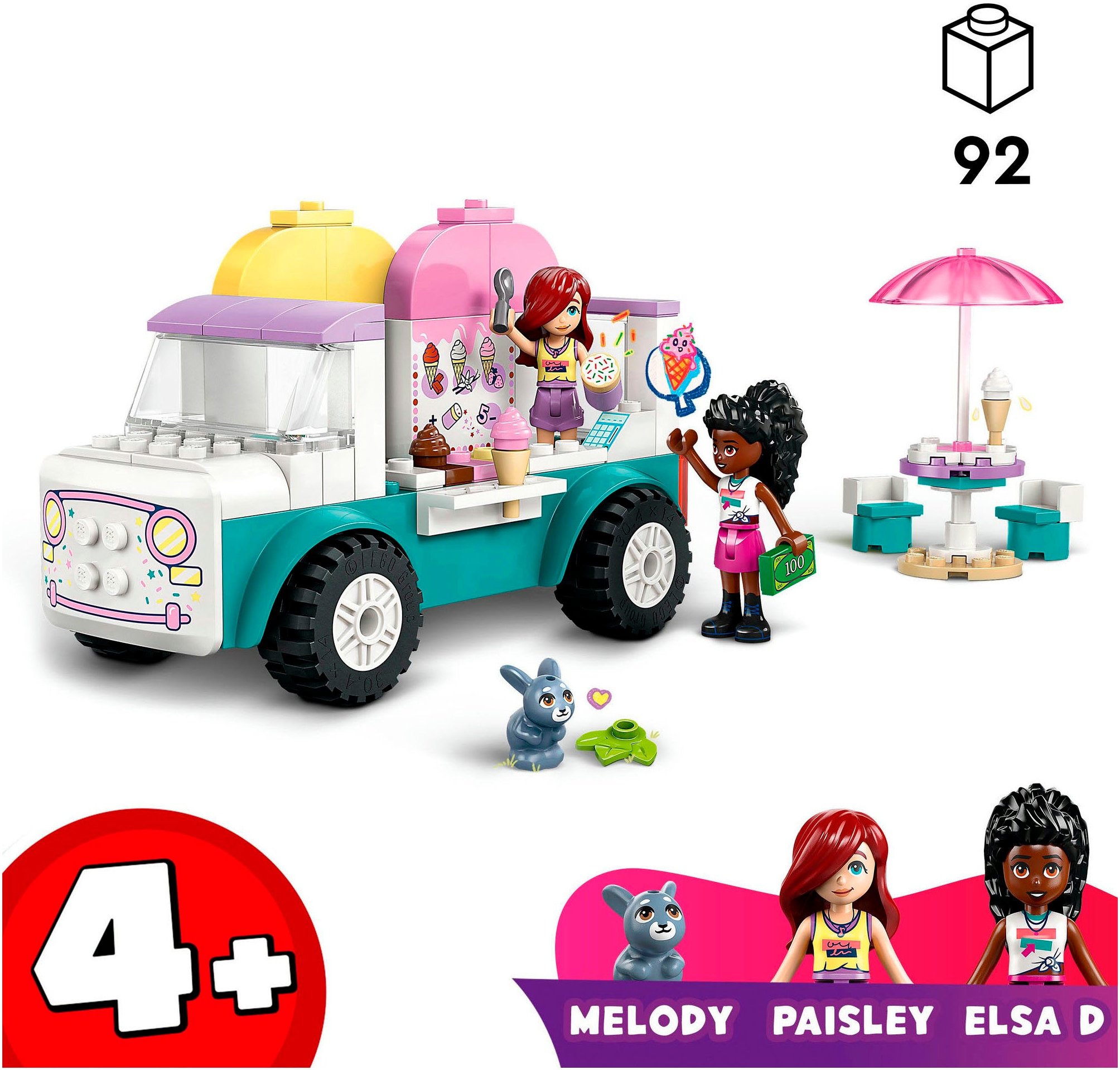 LEGO® Konstruktionsspielsteine »Heartlake City Eiswagen (42644), LEGO Friends« Made in Europe
