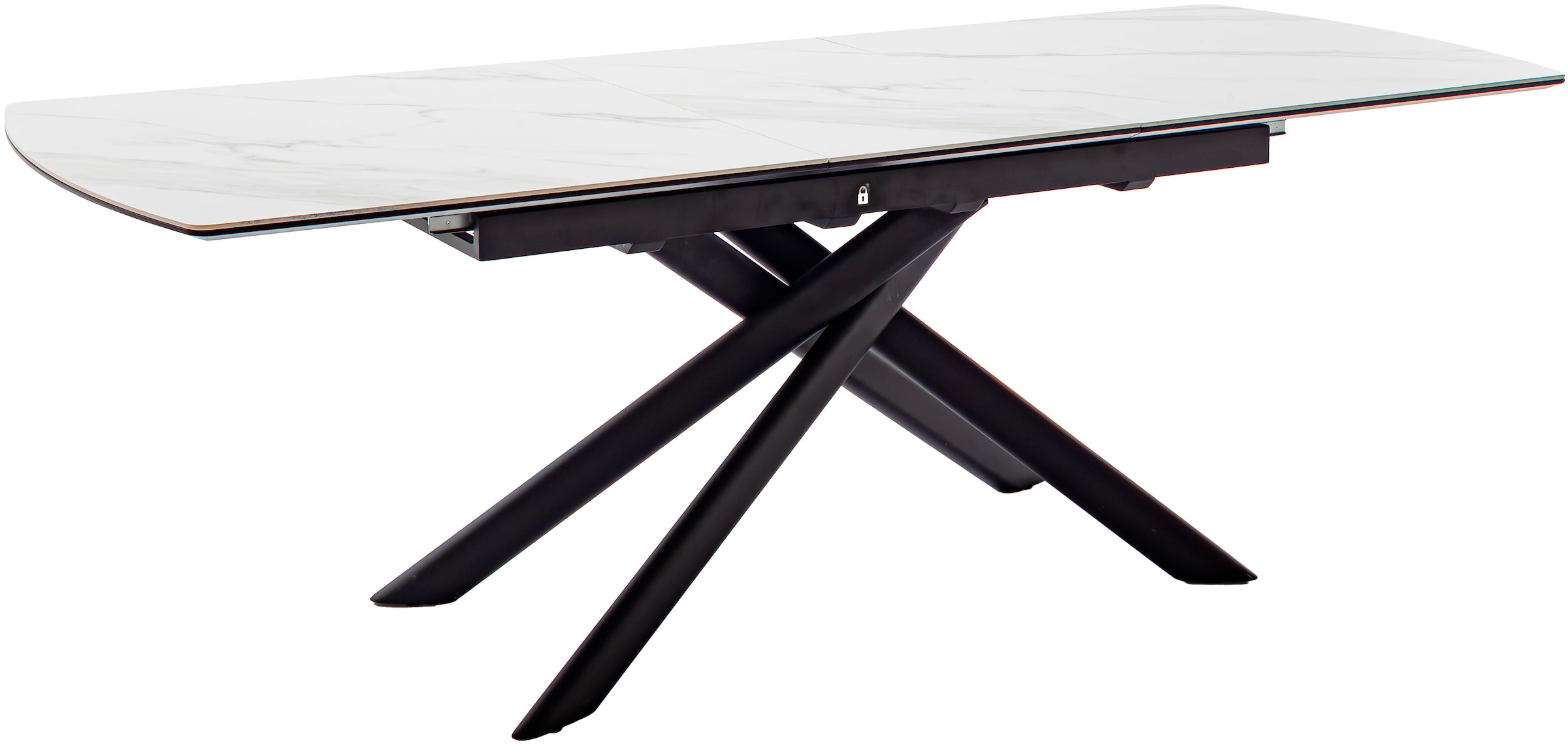 MCA furniture Table de salle à manger »VANINO Auszugtisch 180-230 cm marmoriert« 1 cuis tlg. Keramik,Metall,Synchronauszug,ausziehbar,8-10 Personen