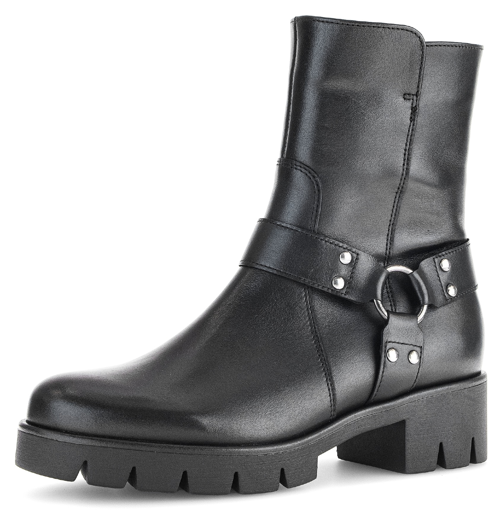 Image of Gabor Bikerboots, Blockabsatz, Stiefelette, Boots mit Nieten besetzt