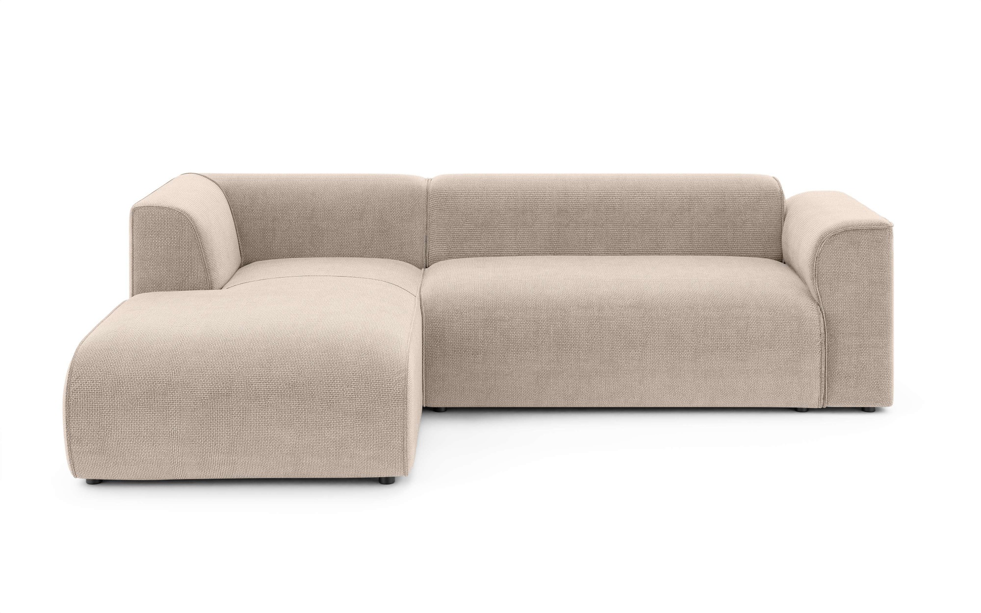INOSIGN Ecksofa »MERID L-Form (257 cm), zeitlos & stilvolles Design,«, Aufwendig gepolstert, in Cord, Chenille und Struktur