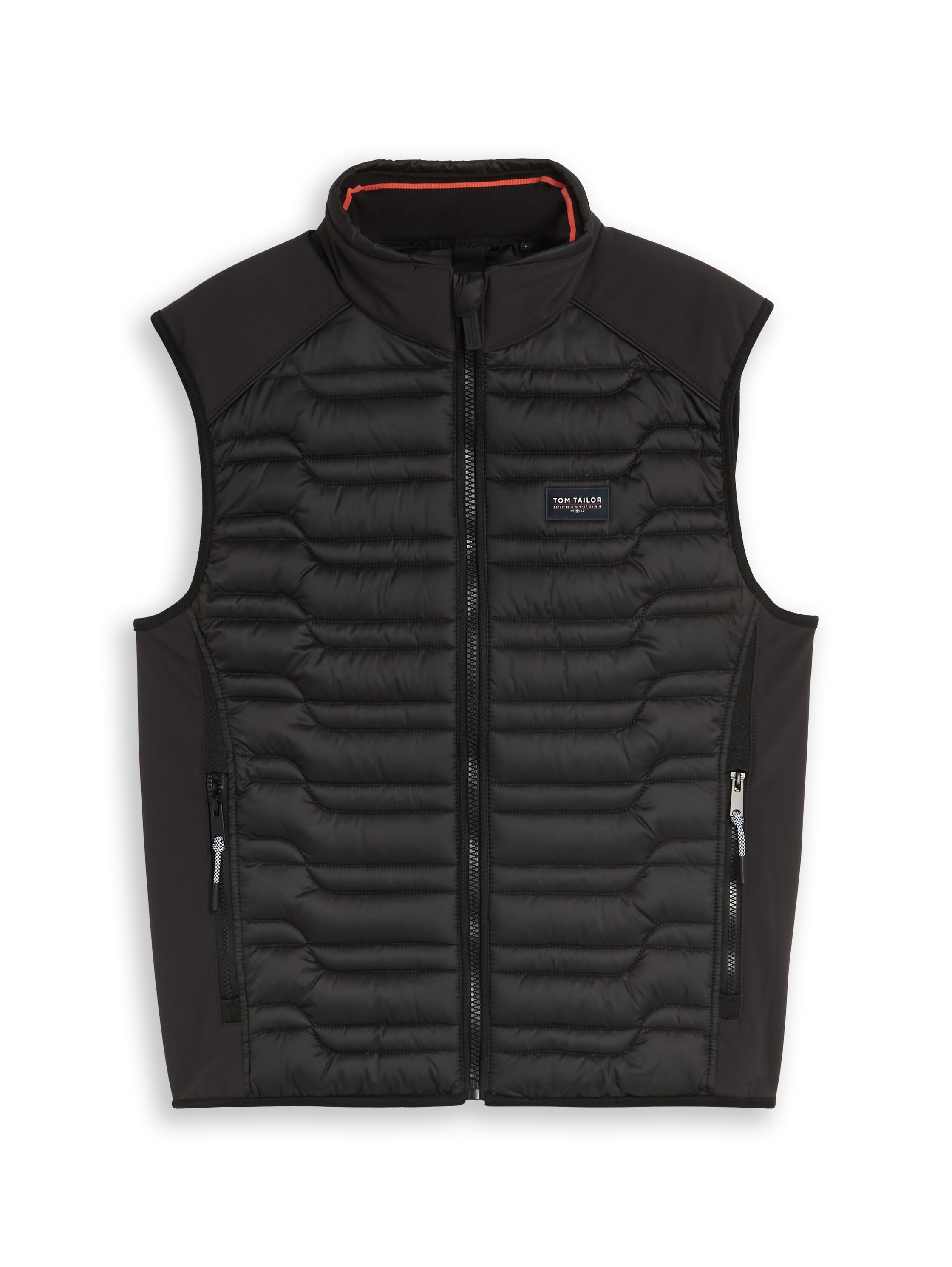 TOM TAILOR Gilet matelassé »Regular« avec col montant et fermeture éclair