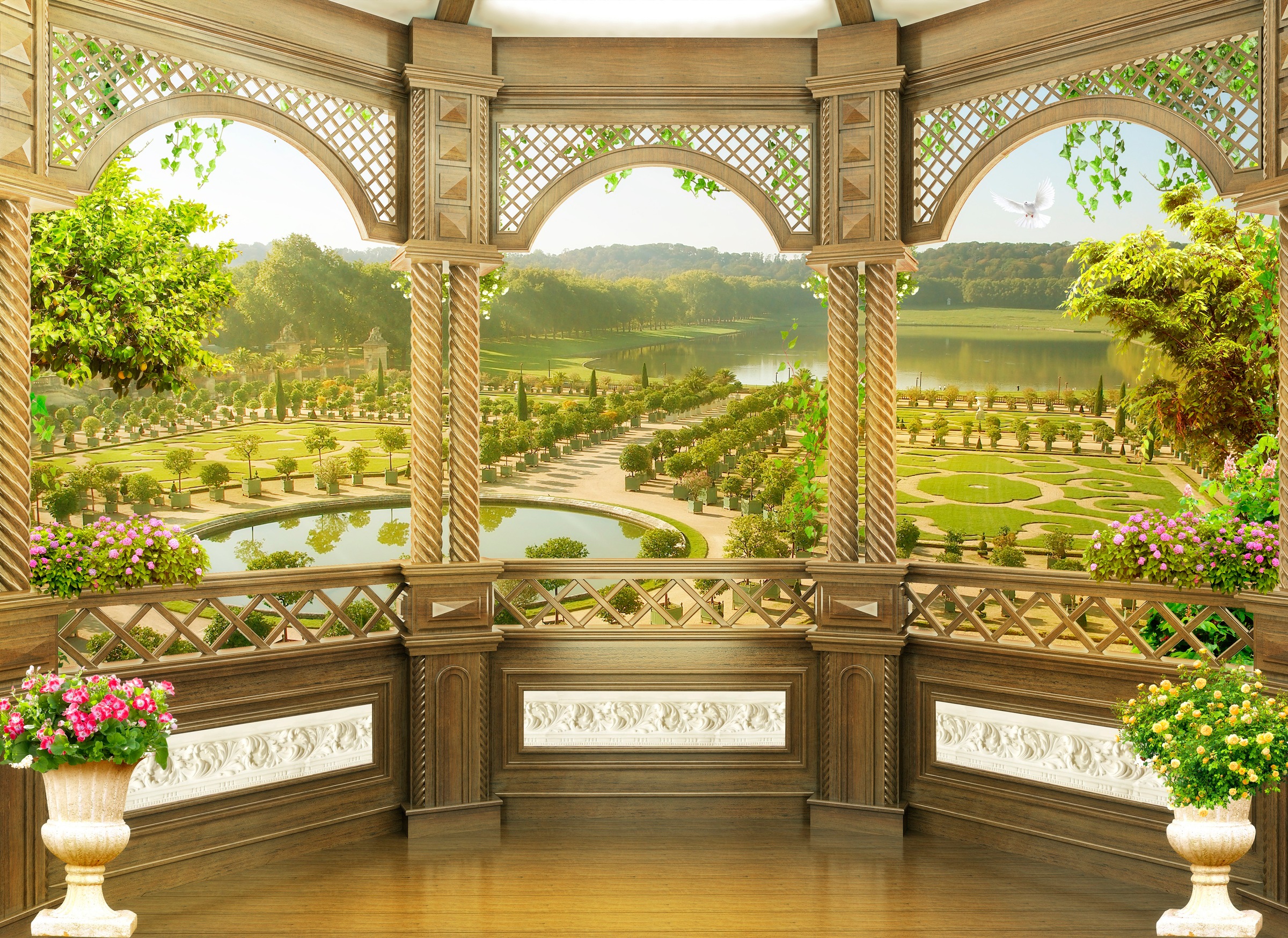 Image of Papermoon Fototapete »Fresco Garden Terrace« bei Ackermann Versand Schweiz