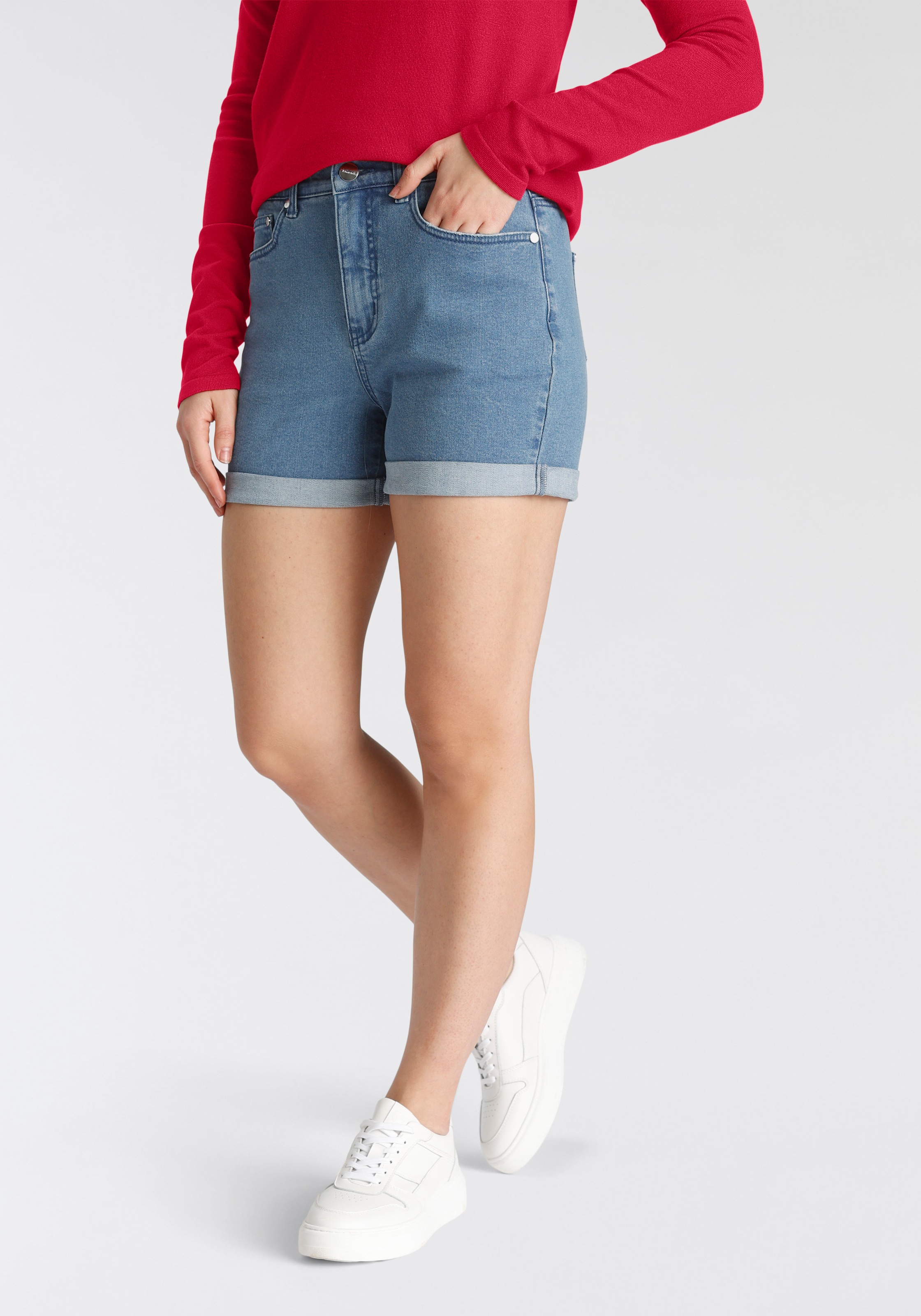 Image of Tamaris Jeansshorts, mit Saumaufschlag bei Ackermann Versand Schweiz