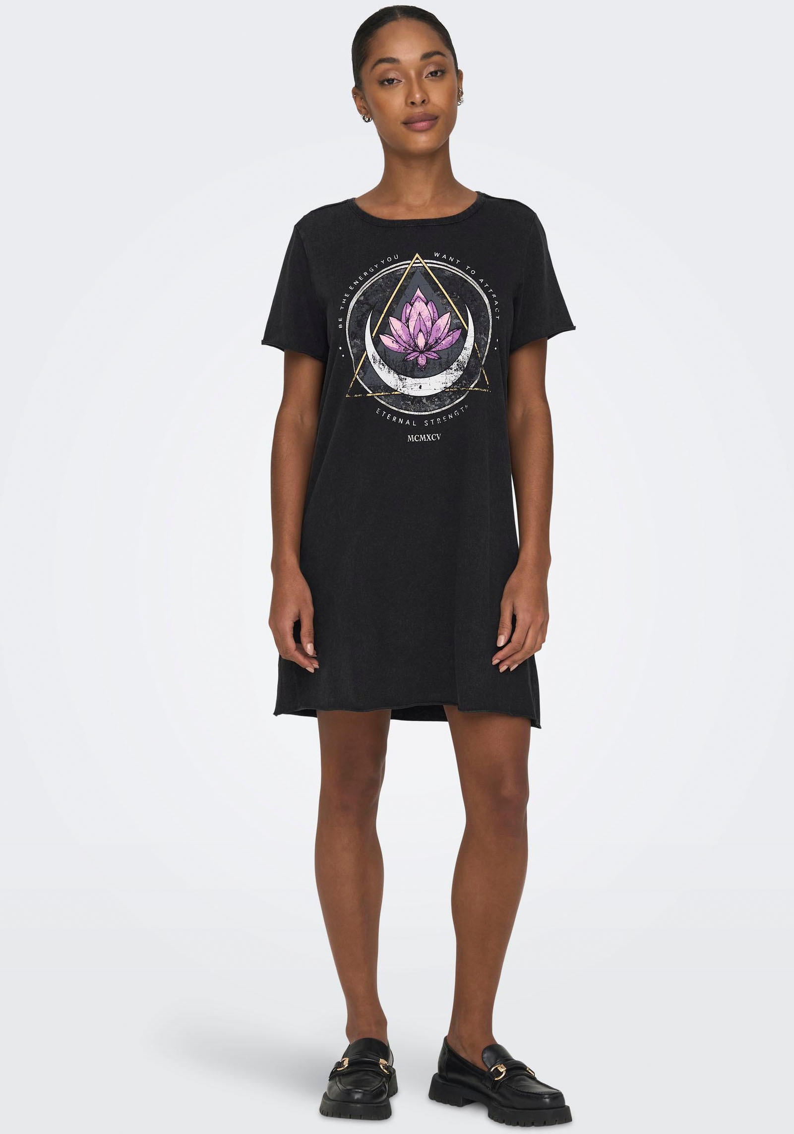 ONLY Shirtkleid »ONLLUCY LIFE DRESS S/S JRS NOOS«, Sommerkleid