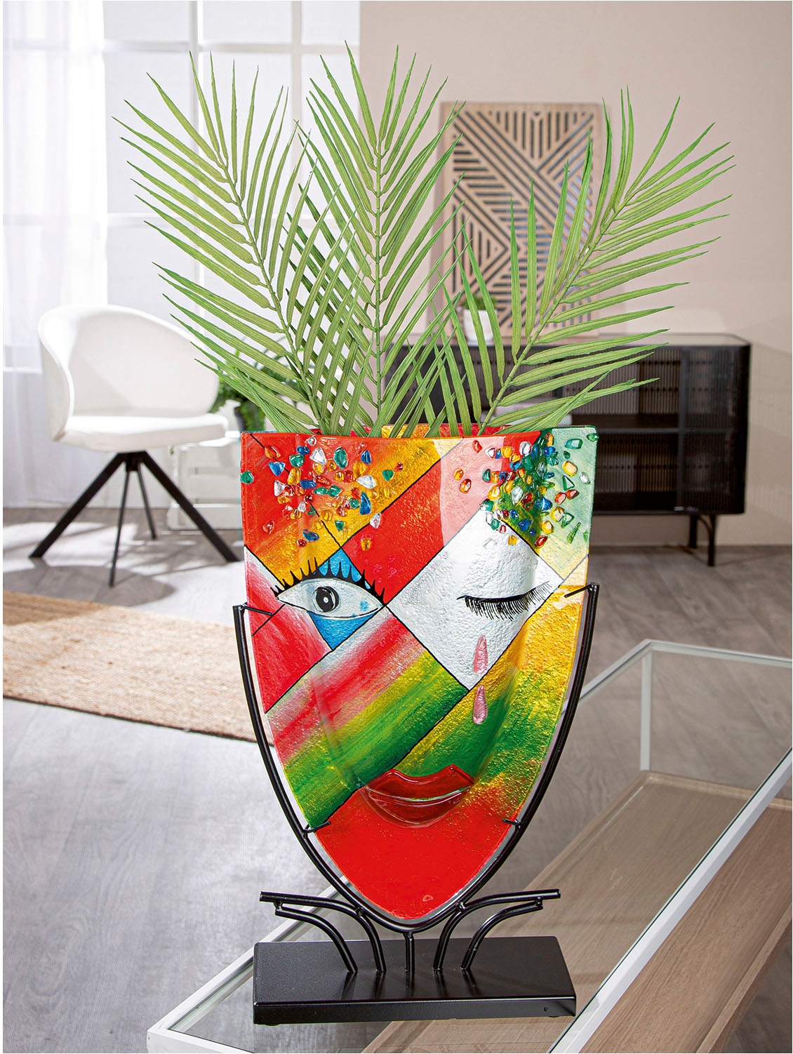 Casablanca by Gilde Tischvase "Gesichtsvase oval Dreaming orange H. 49 cm"