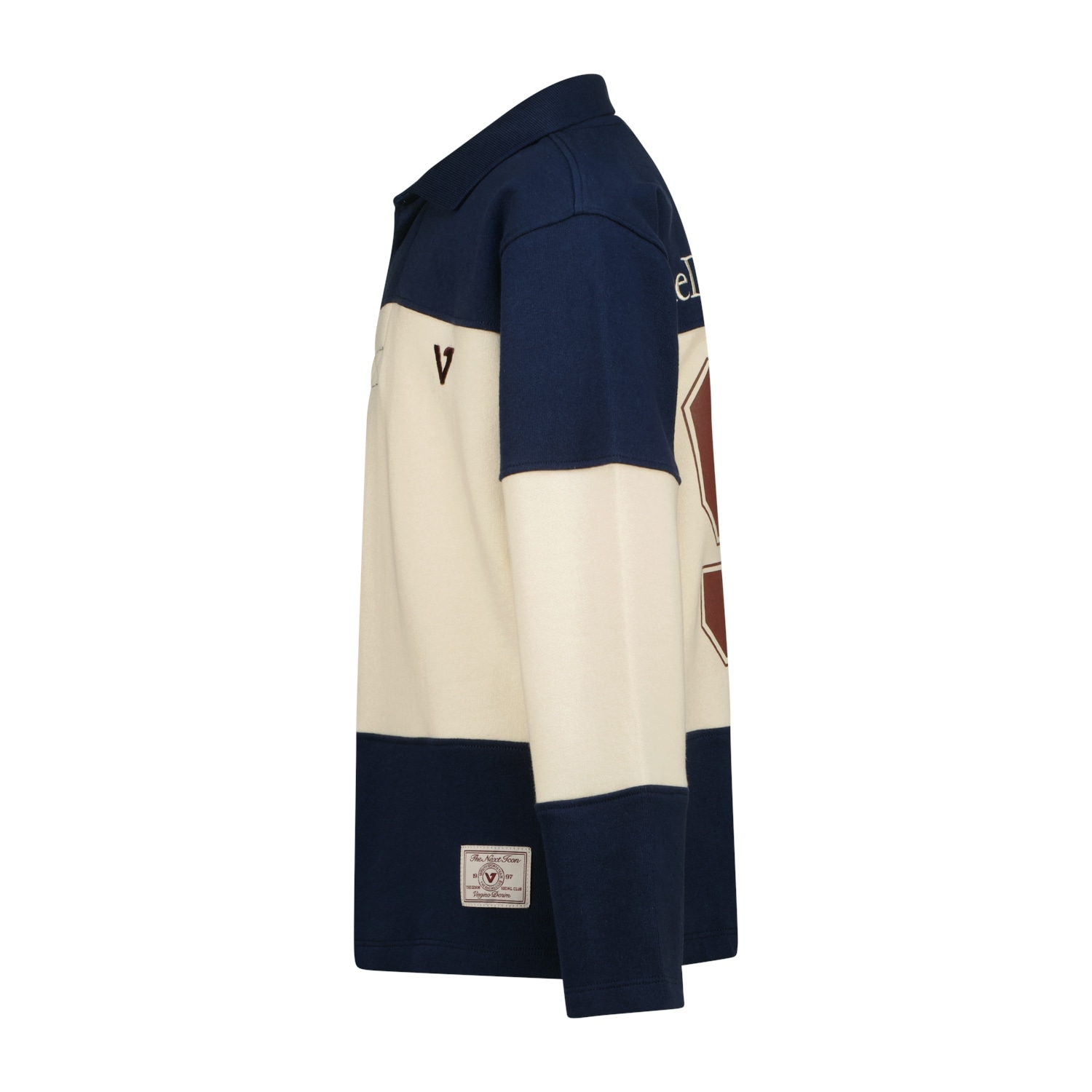 Vingino Polo à manches longues avec grand imprimé dorsal / design colorblock / pour garçons