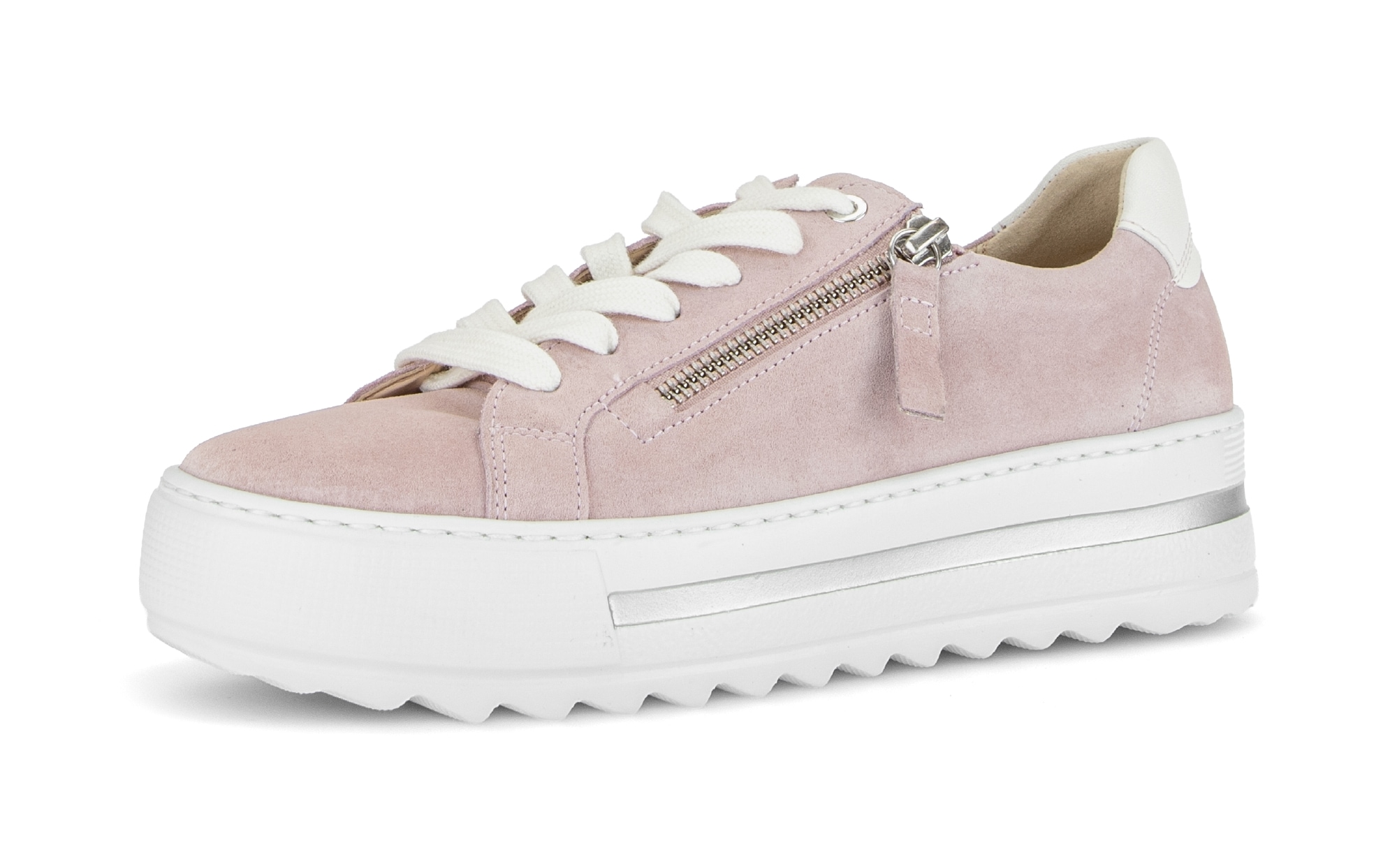 Image of Gabor Plateausneaker "FLORENZ" Freizeitschuh, Halbschuh, Schnürschuh mit Aussenreissverschluss, G-Weite