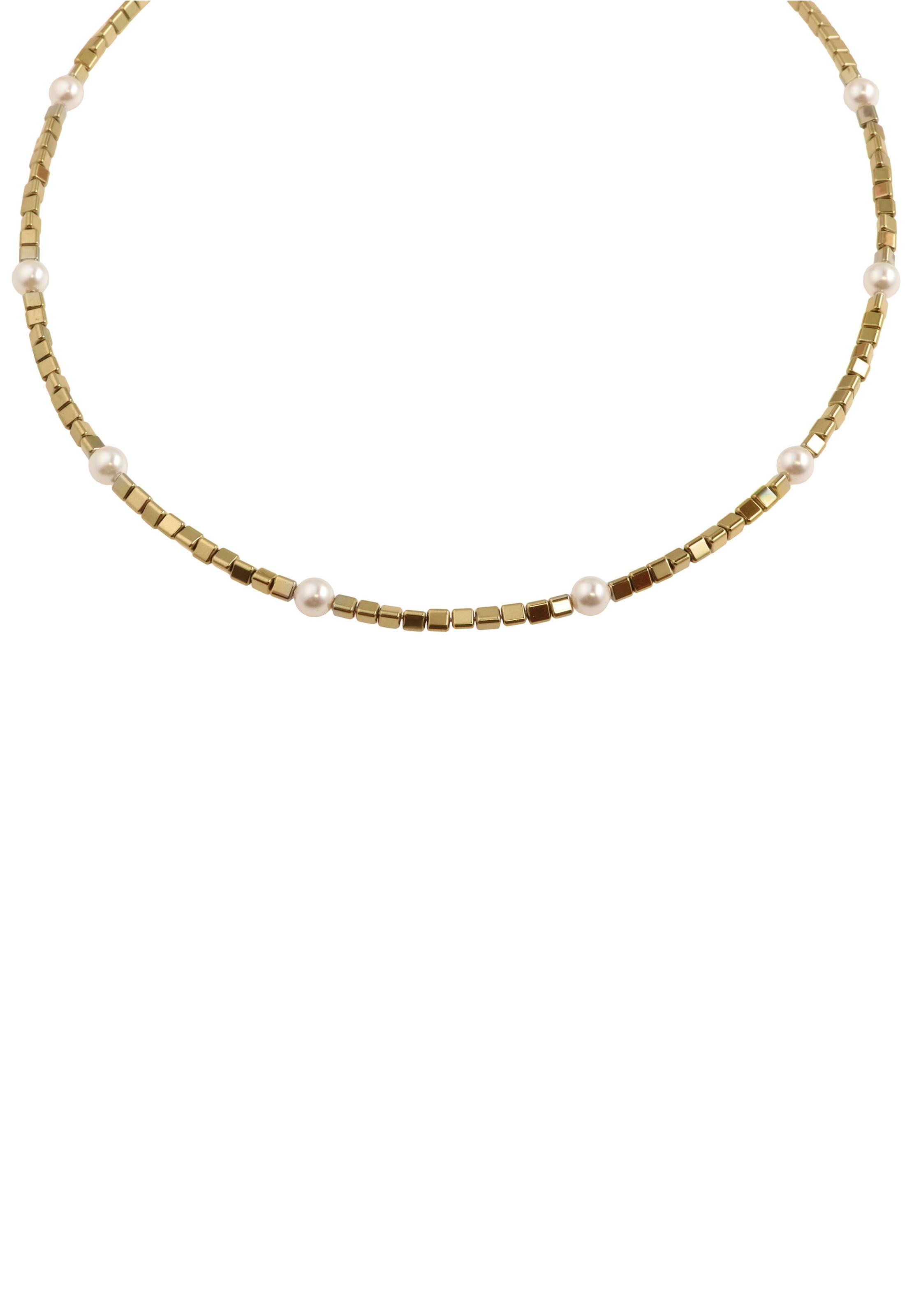 Image of Firetti Collier »glänzende Dreiecke, veredelt, massiv«, mit Perlen (synth.) und Hämatit, Made in Germany bei Ackermann Versand Schweiz