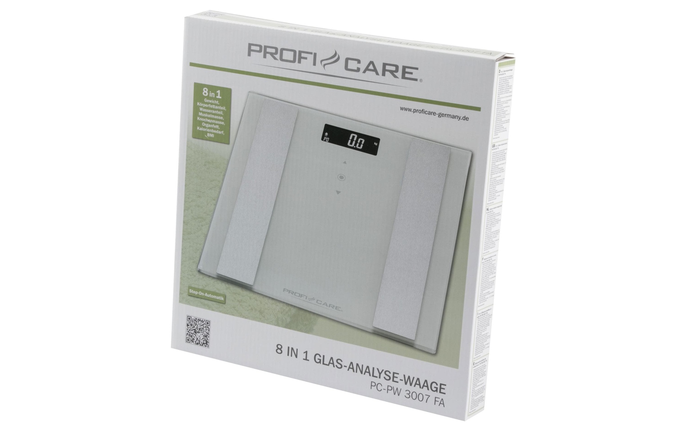 ProfiCare Personenwaage »Profi Care Glas-Analyse-Waage PW3007 8in1«