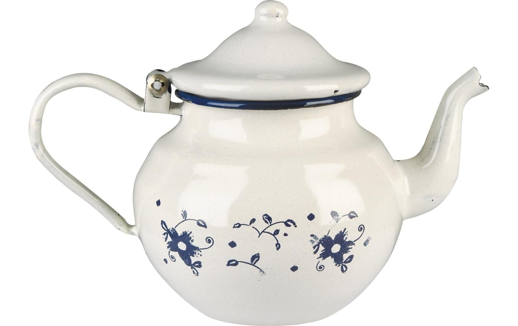 Image of Teekanne "Ibili Sena 0.7 Liter" 0,7 l Weisse Teekanne mit Blumen
