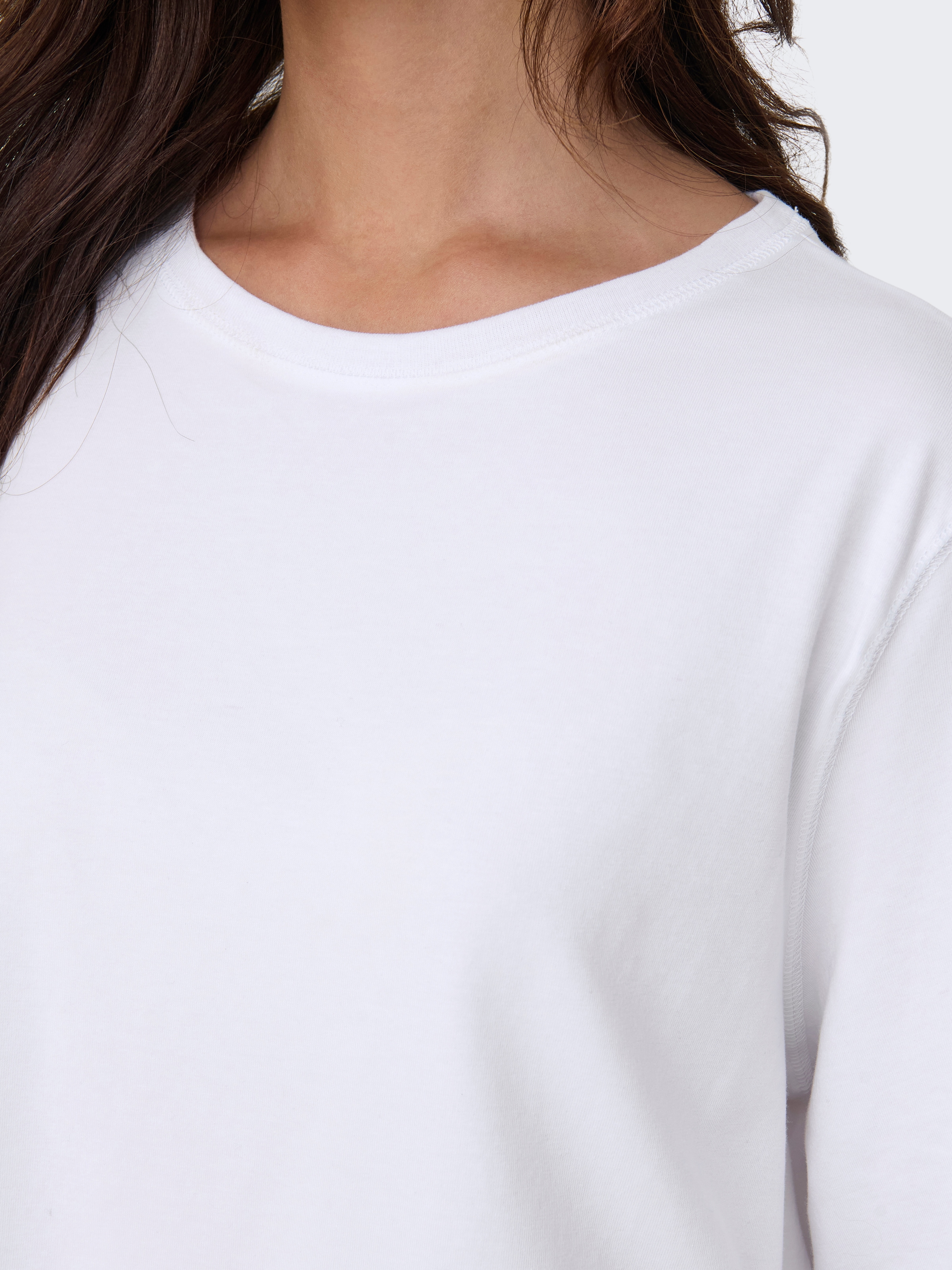 ONLY T-shirt à manches courtes »ONLLINA S/S BOXY TEE JRS« Baumwollmischung, loose fit
