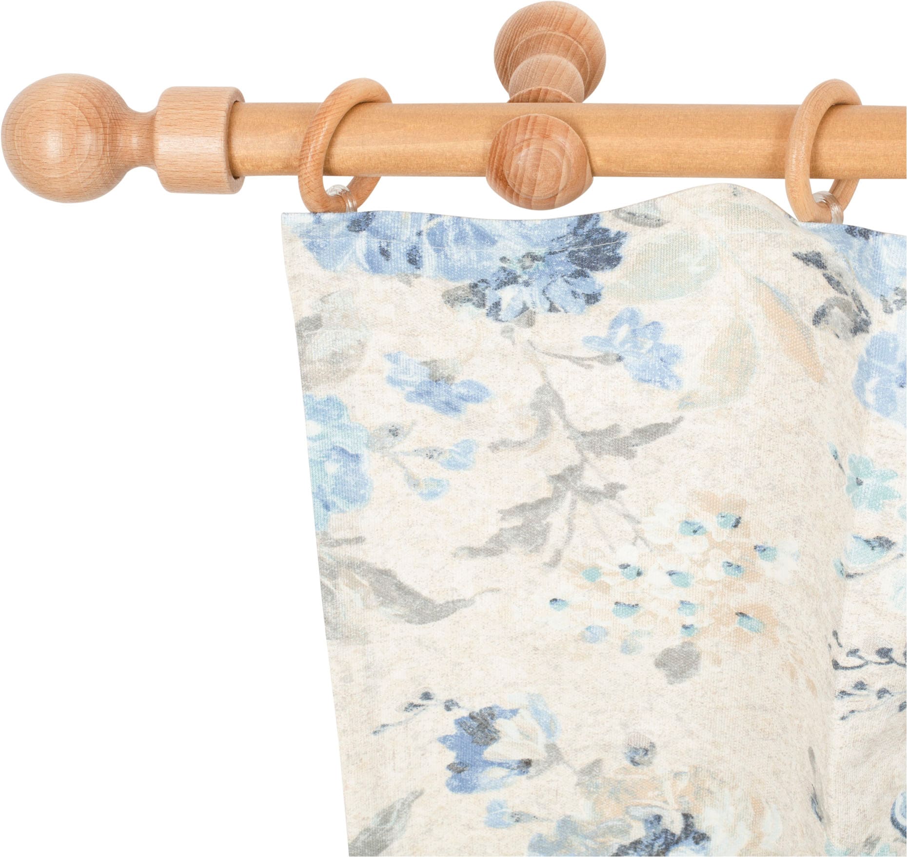 SN DECO GROUP Tringle à rideaux »Giro« 1 course-läufig Dimension fixe 28 mm, Holz, verschiedenen Längen und Farbe, Komplettset