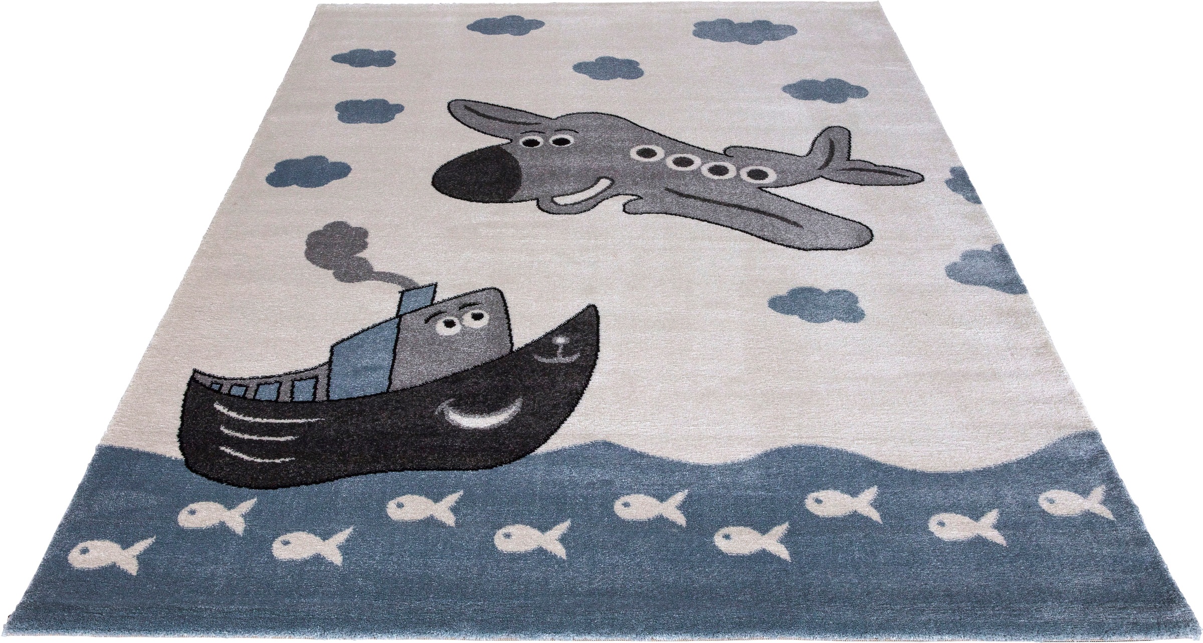 Image of Festival Kinderteppich »Candy 151«, rechteckig, 11 mm Höhe, Motiv Flugzeug bei Ackermann Versand Schweiz