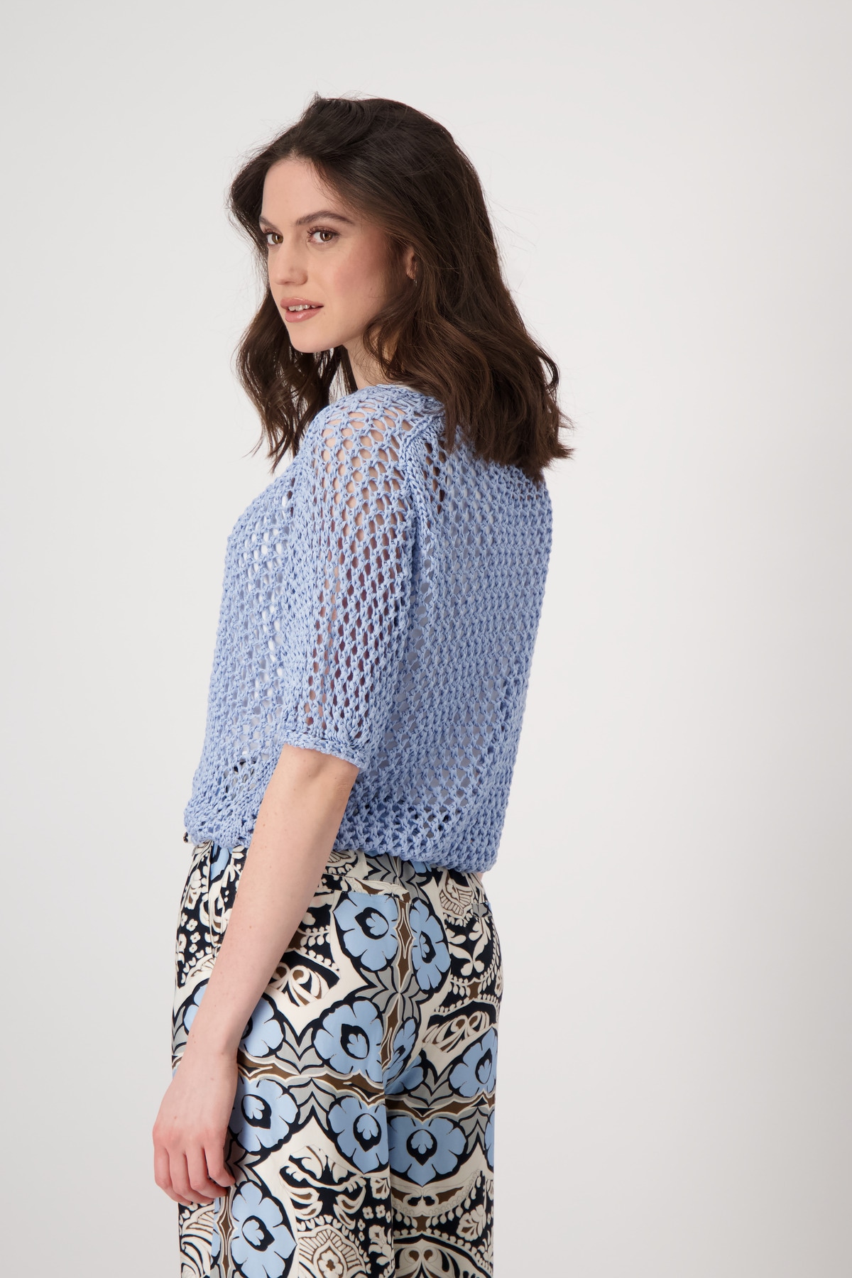 Monari Strickpullover, aus Ajourstrick