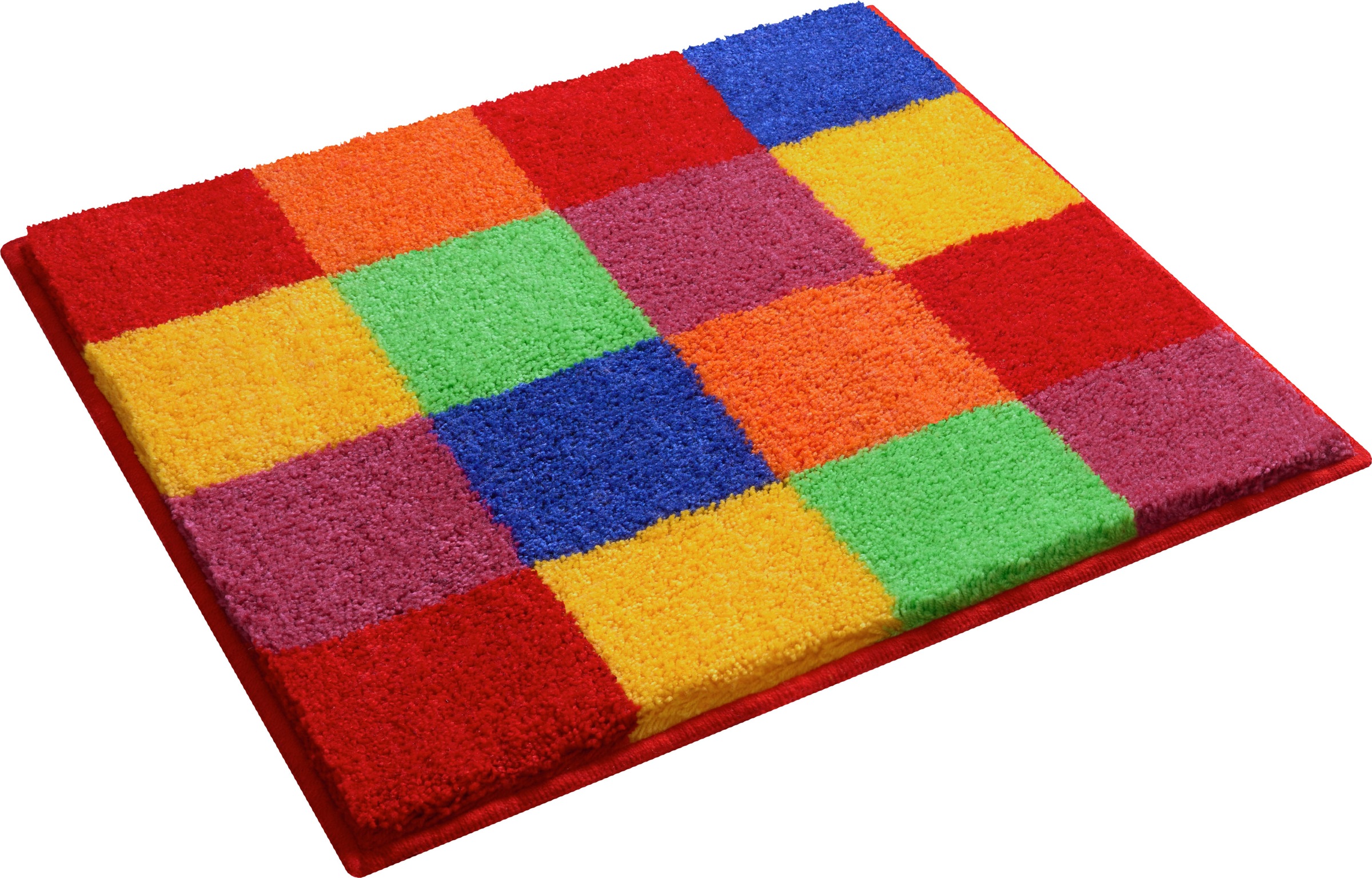 Image of Grund Badematte "Mosaik, Badvorleger, Badezimmer Teppich, sehr weich" Höhe 20 mm rutschhemmend beschichtet fussbodenheizungsgeeignet angenehm weich, auch als 3 teiliges Set erhältlich, Made in Europe