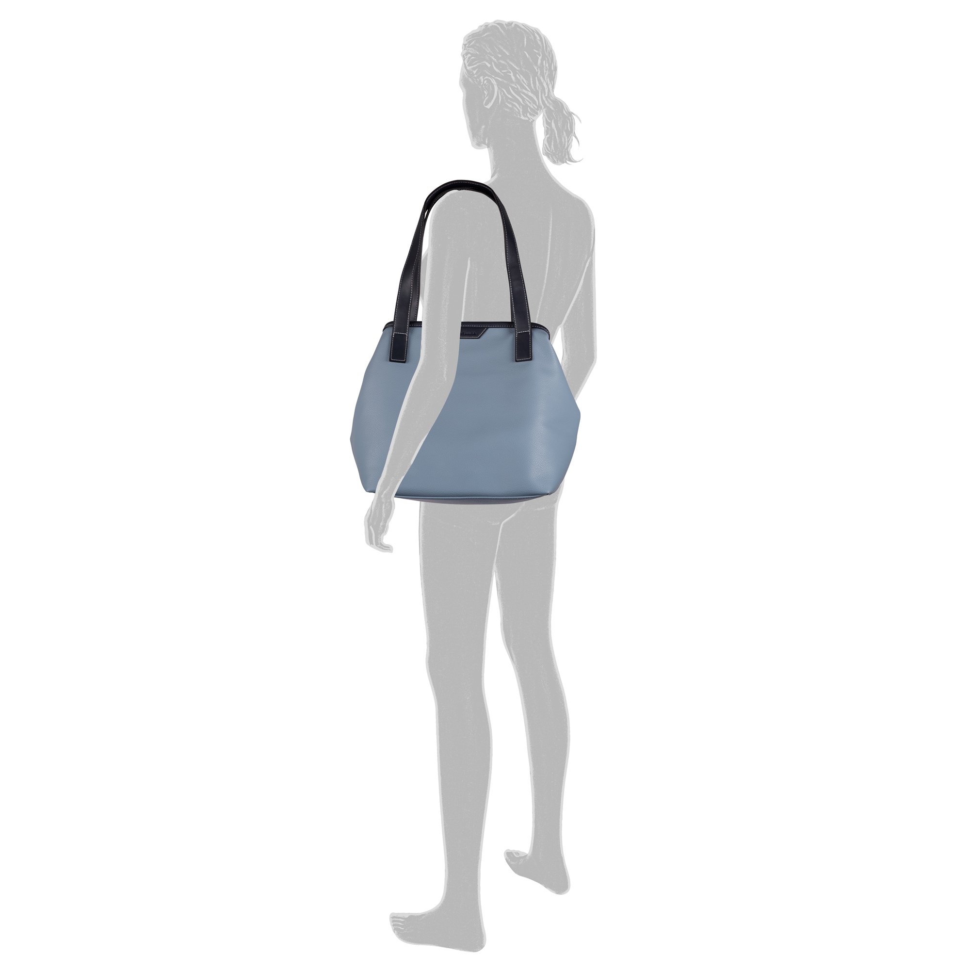 TOM TAILOR Shopper »Leora« styles légers en similicuir finement grainé