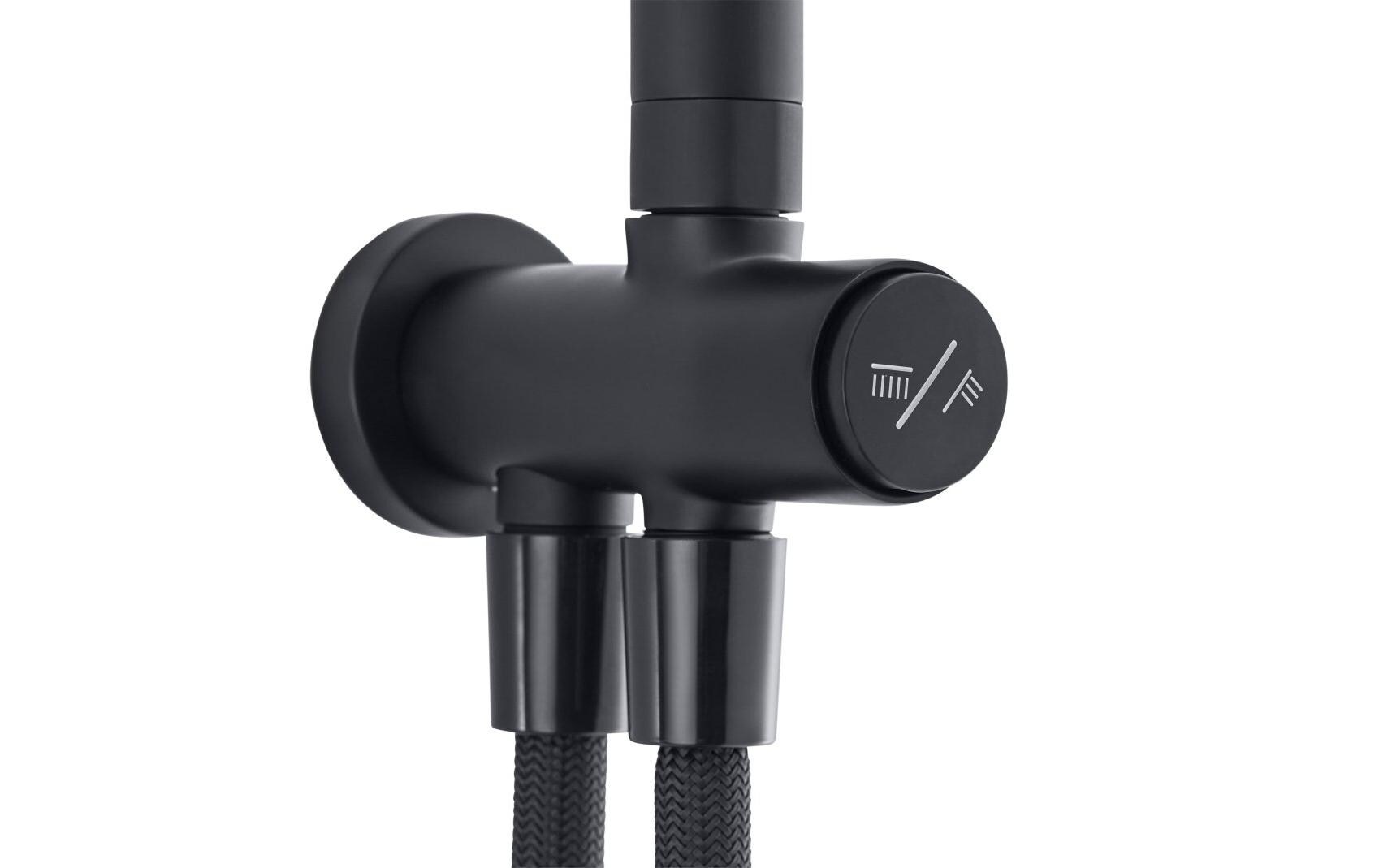 diaqua® Brausegarnitur »Wakuda Push, Schwarz matt«