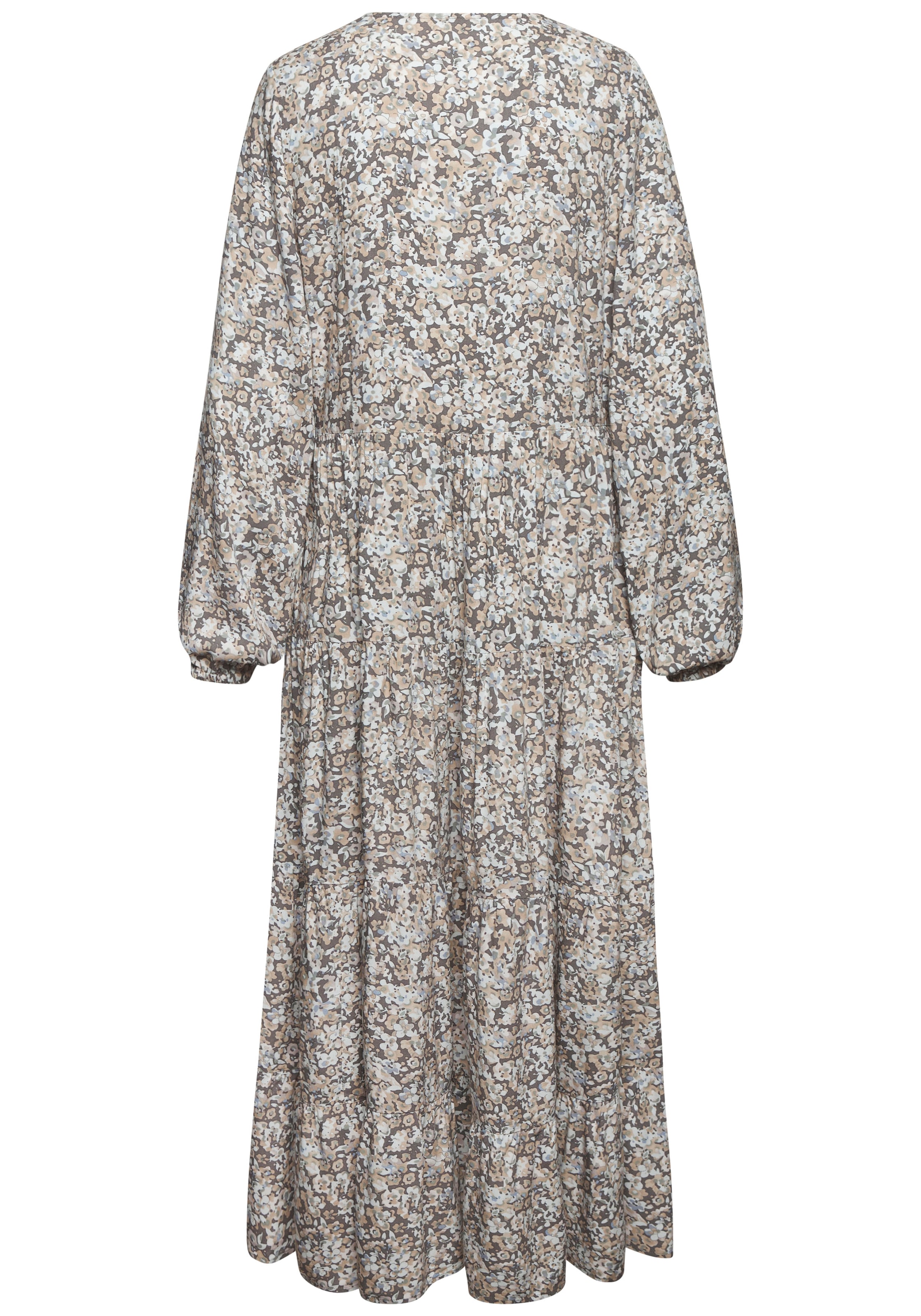 Vivance Maxikleid, mit Alloverprint und Volants, langärmlig, Druckkleid, casual-chic