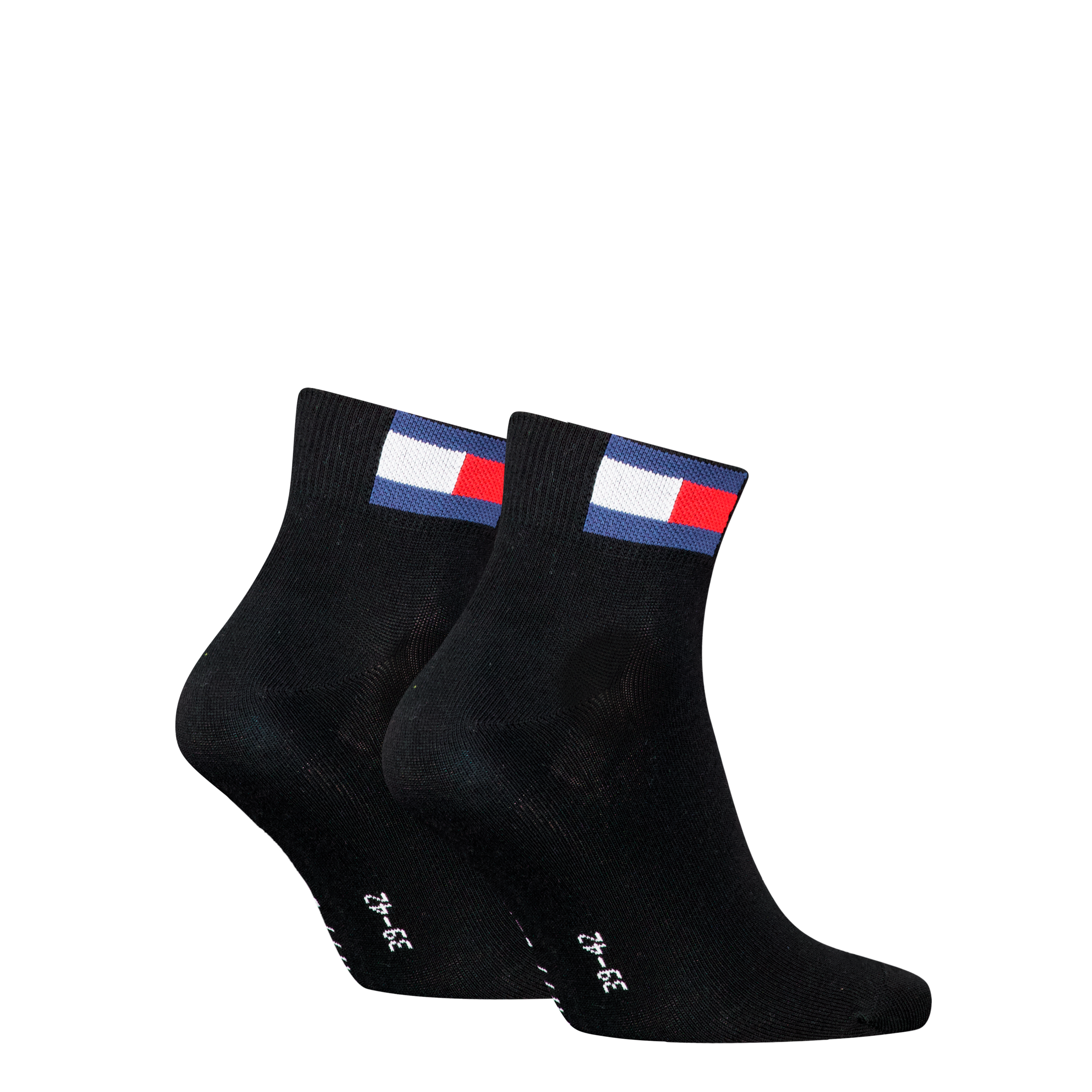 Tommy Hilfiger Kurzsocken »TH UNI TJ QUARTER 2P FLAG«, (2 Paar), Verstärkte Ferse und Spitze für zusätzliche Strapazierfähigkeit