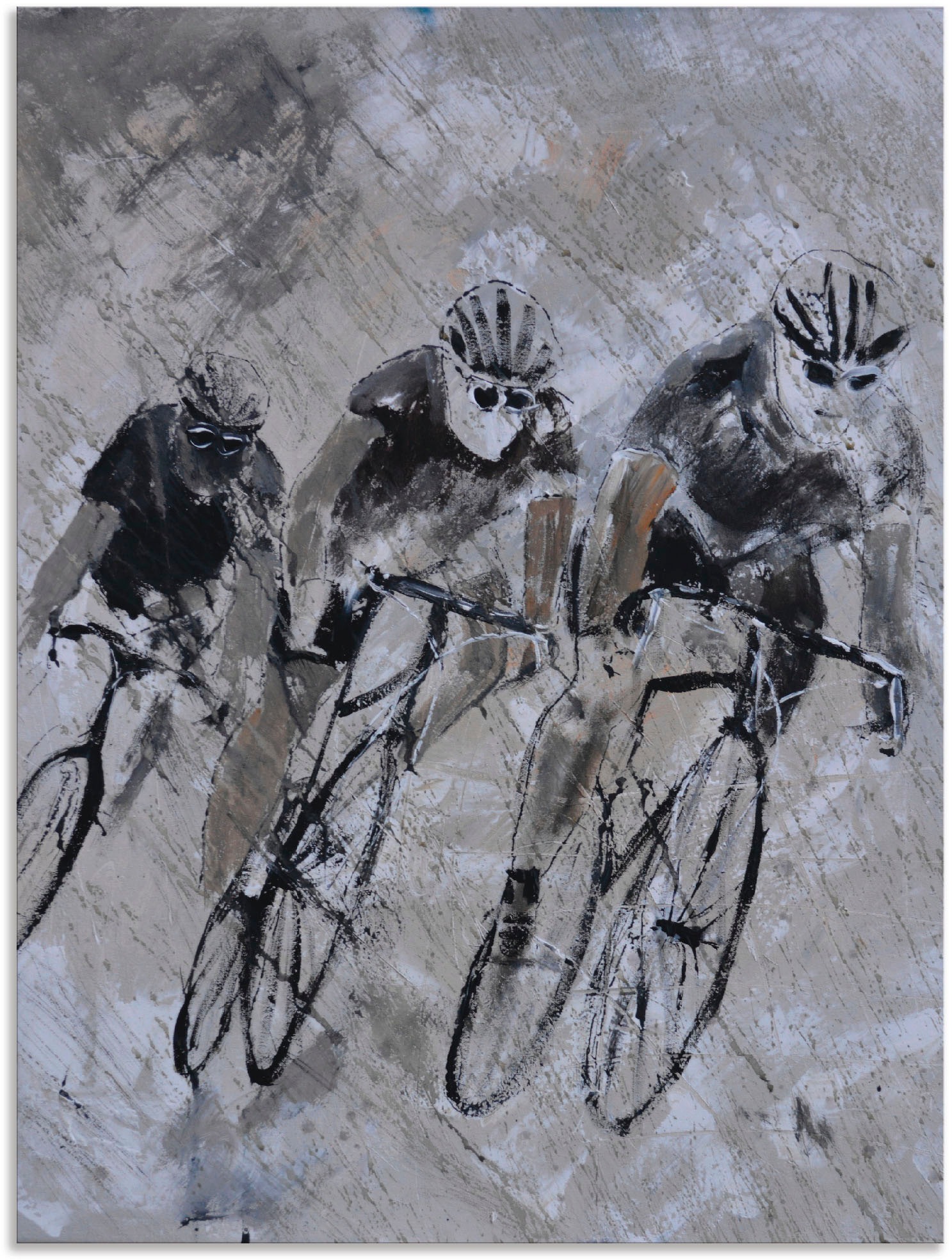 Image of Artland Wandbild »Fahrrad fahren im Regen«, Fahrräder, (1 St.), in vielen Grössen & Produktarten - Alubild / Outdoorbild für den Aussenbereich, Leinwandbild, Poster, Wandaufkleber / Wandtattoo auch für Badezimmer geeignet bei Ackermann Versand Schweiz