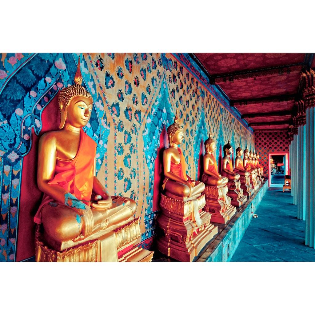 Papermoon Fototapete »Goldfarbenen Statues of Buddha«