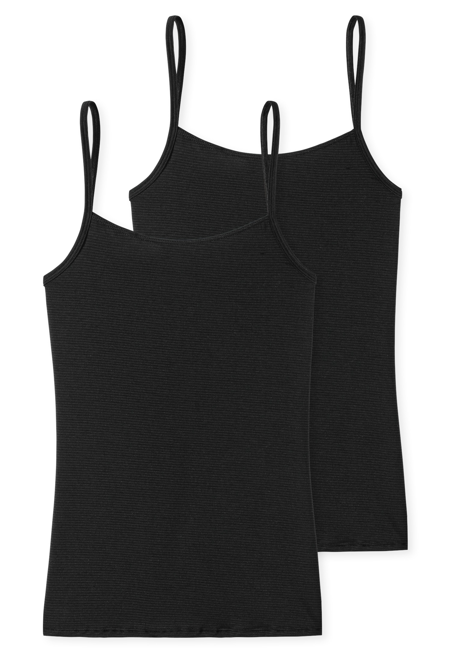 Image of Schiesser Unterhemd "Modal Essentials" 2er Pack, Single Jersey, schmale Träger, feine Streifen