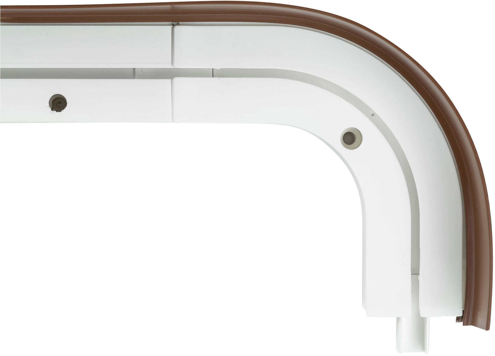 SN DECO GROUP Vorhangschiene »SH1«, 1 läufig-läufig, Fixmass, Set 1-läufig,inkl. Rundbögen, Blende 5 cm, vorgebohrt, Innenlauf