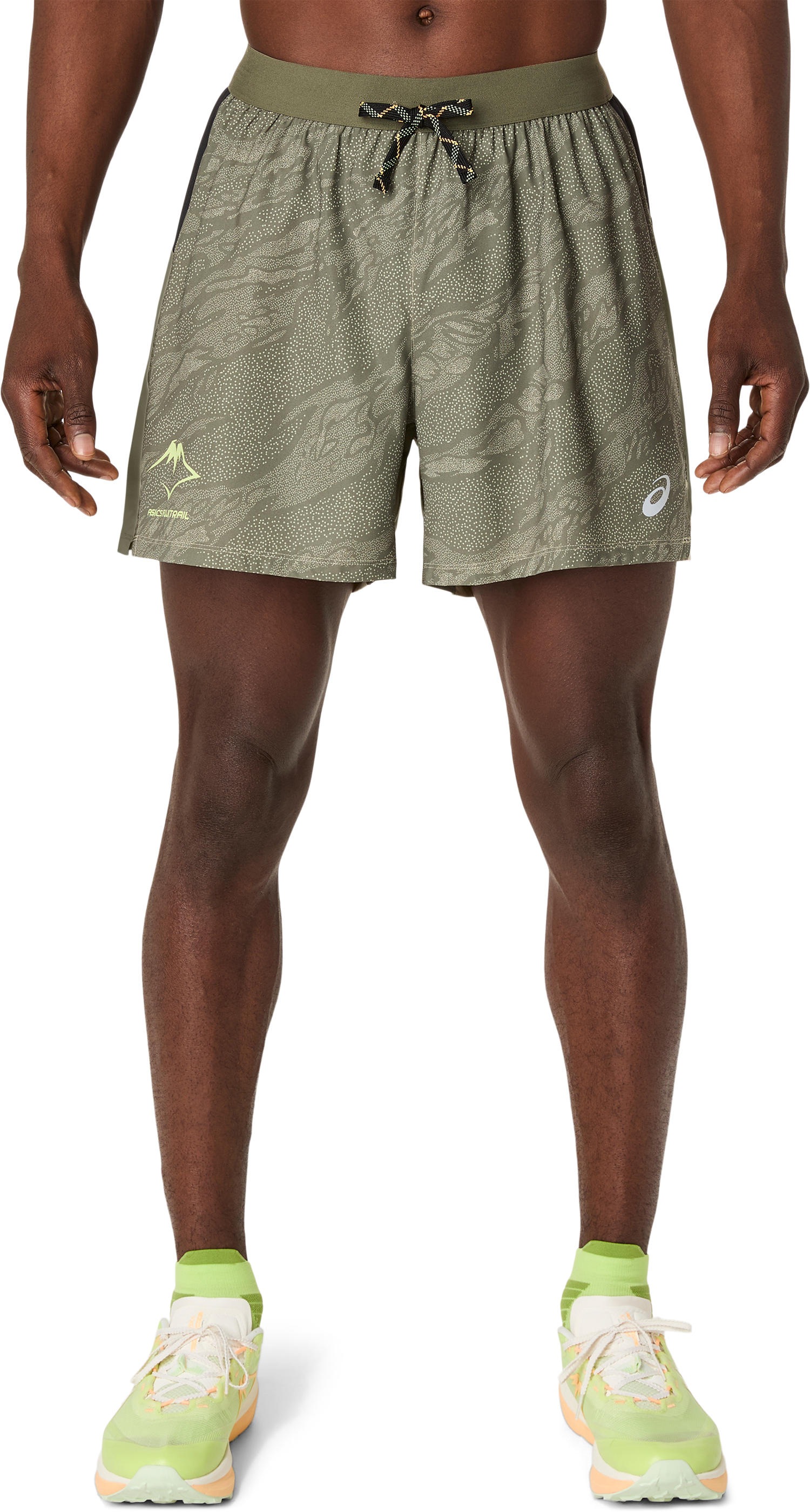 Image of Asics Laufshorts "FUJITRAIL ALL OVER PRINT 5IN SHORT"