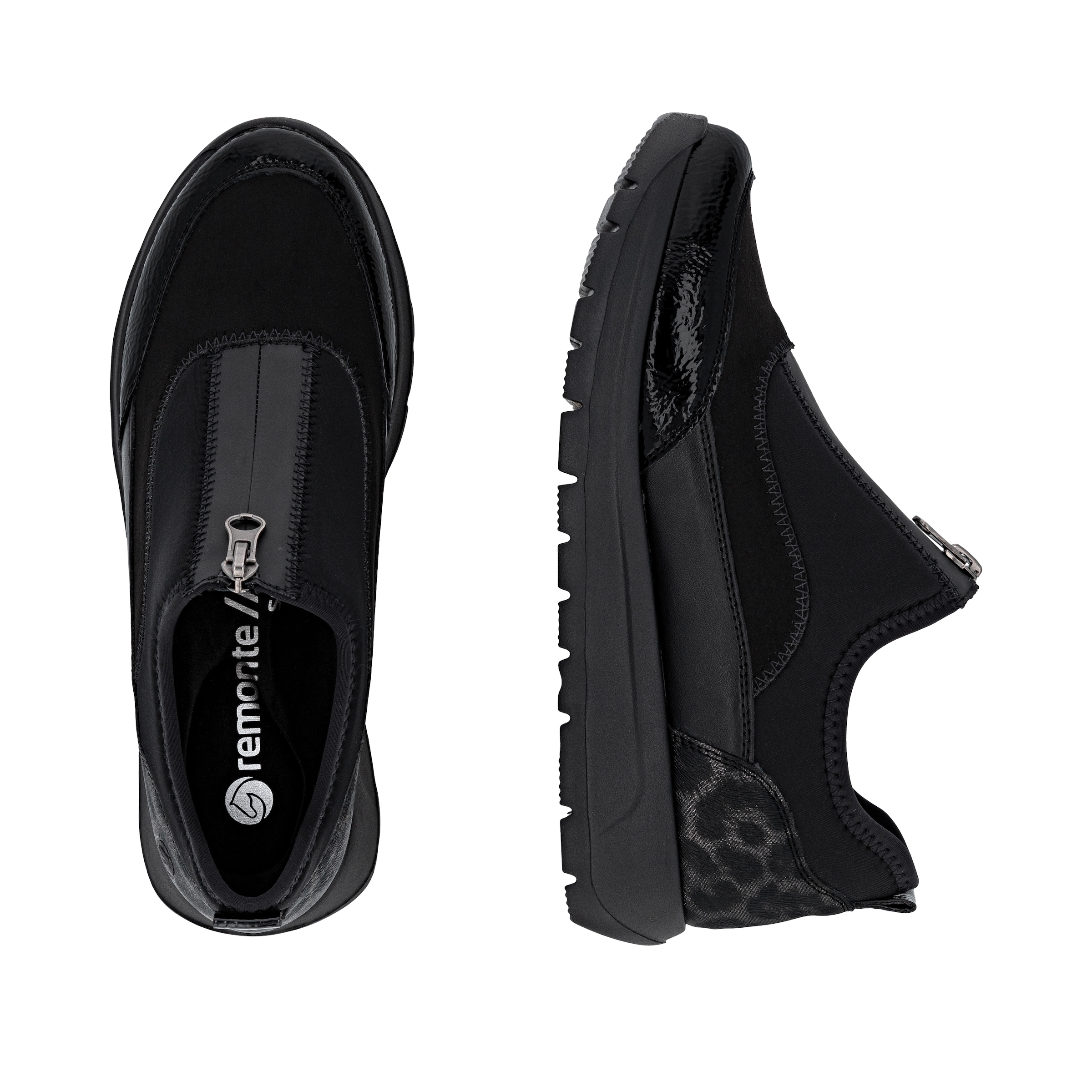 Remonte Baskets à plateforme  Halbschuh, Casual-Sneaker mit Lackdetails