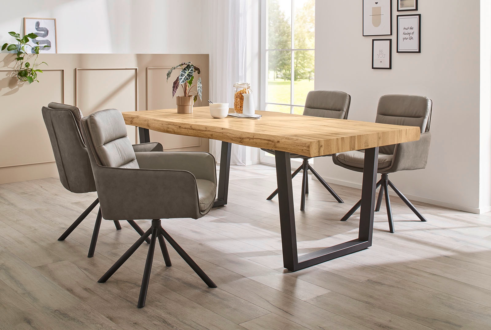 Jockenhöfer Gruppe Esstisch »Don« in Baumkantenoptik, 200x100 cm, Plattenstärke 8 cm