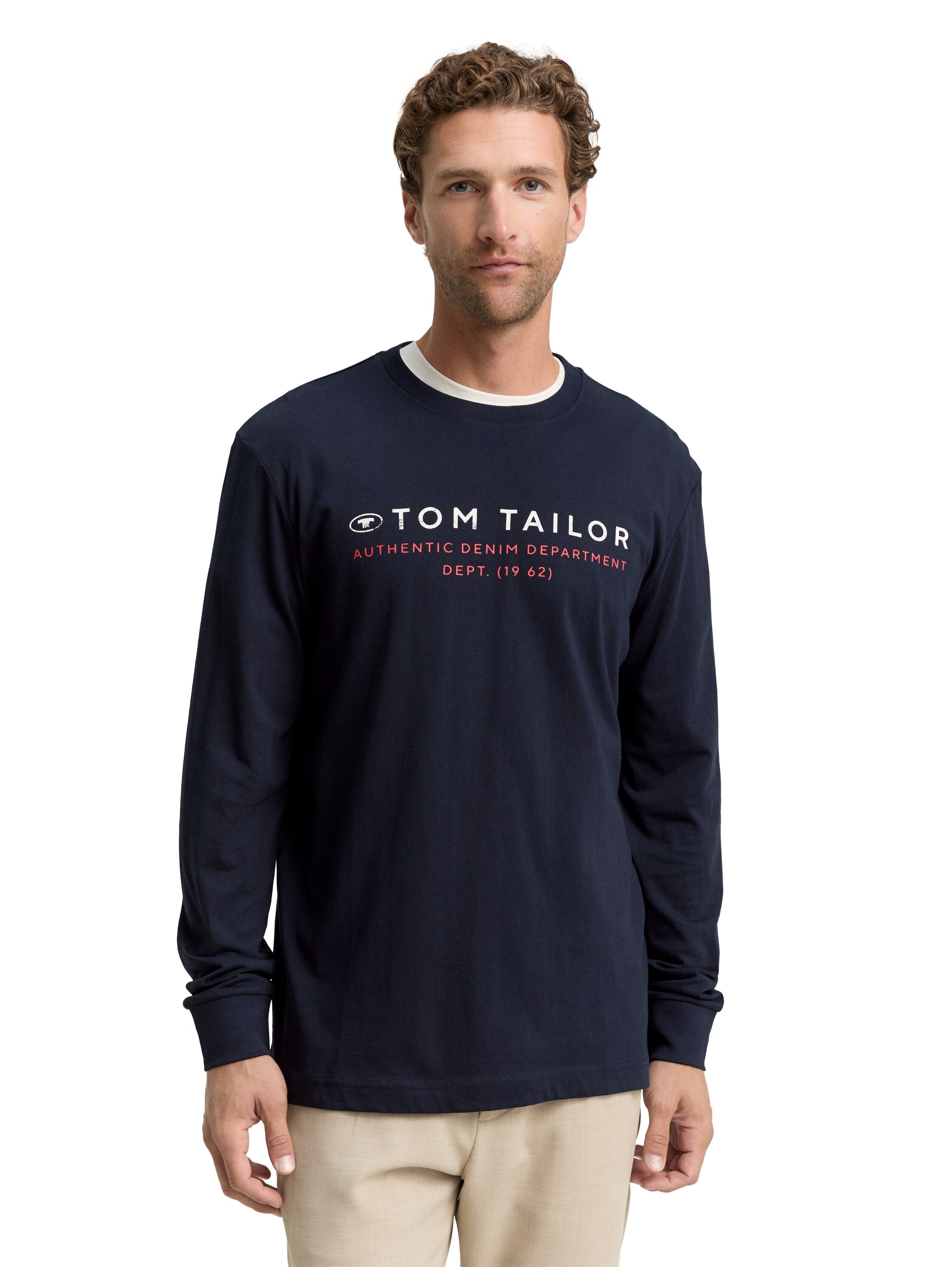 Image of TOM TAILOR Langarmshirt mit Logo Print