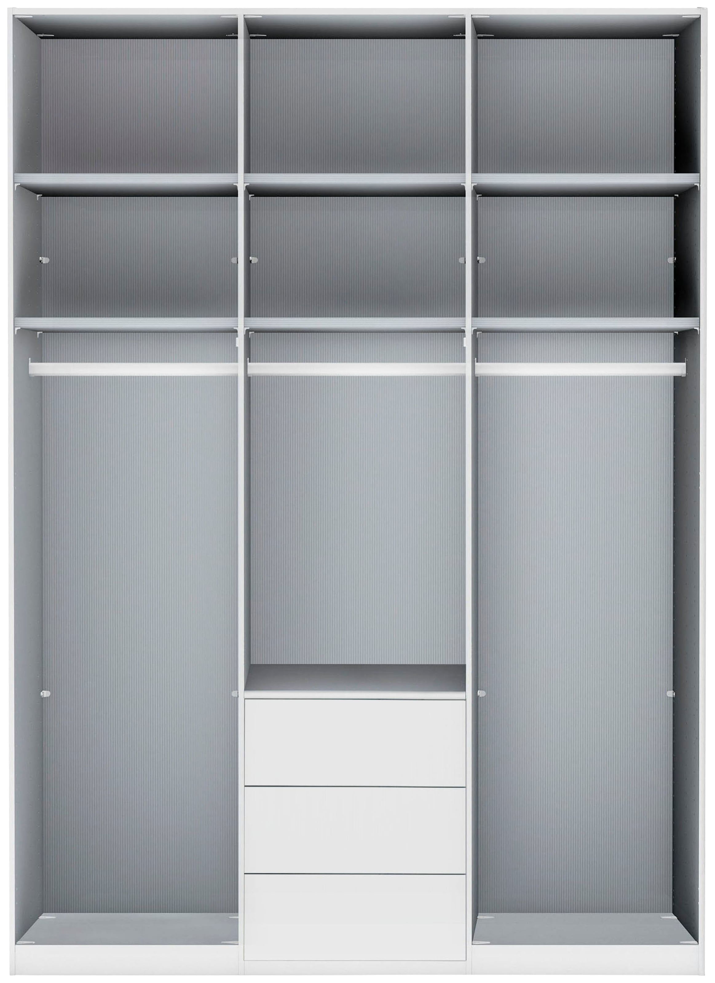 WIEMANN Kleiderschrank »Monaco« mit Glasfront sowie hochwertigen Beschlägen inkl. Dämpfung