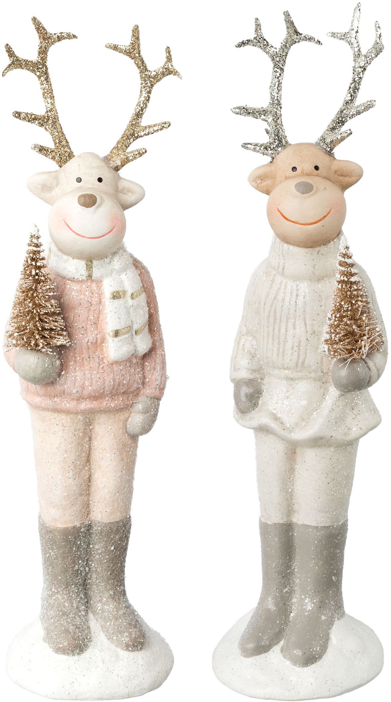 Image of Creativ home Weihnachtsfigur "Hirsch" mit dezentem Glitzer-Finish
