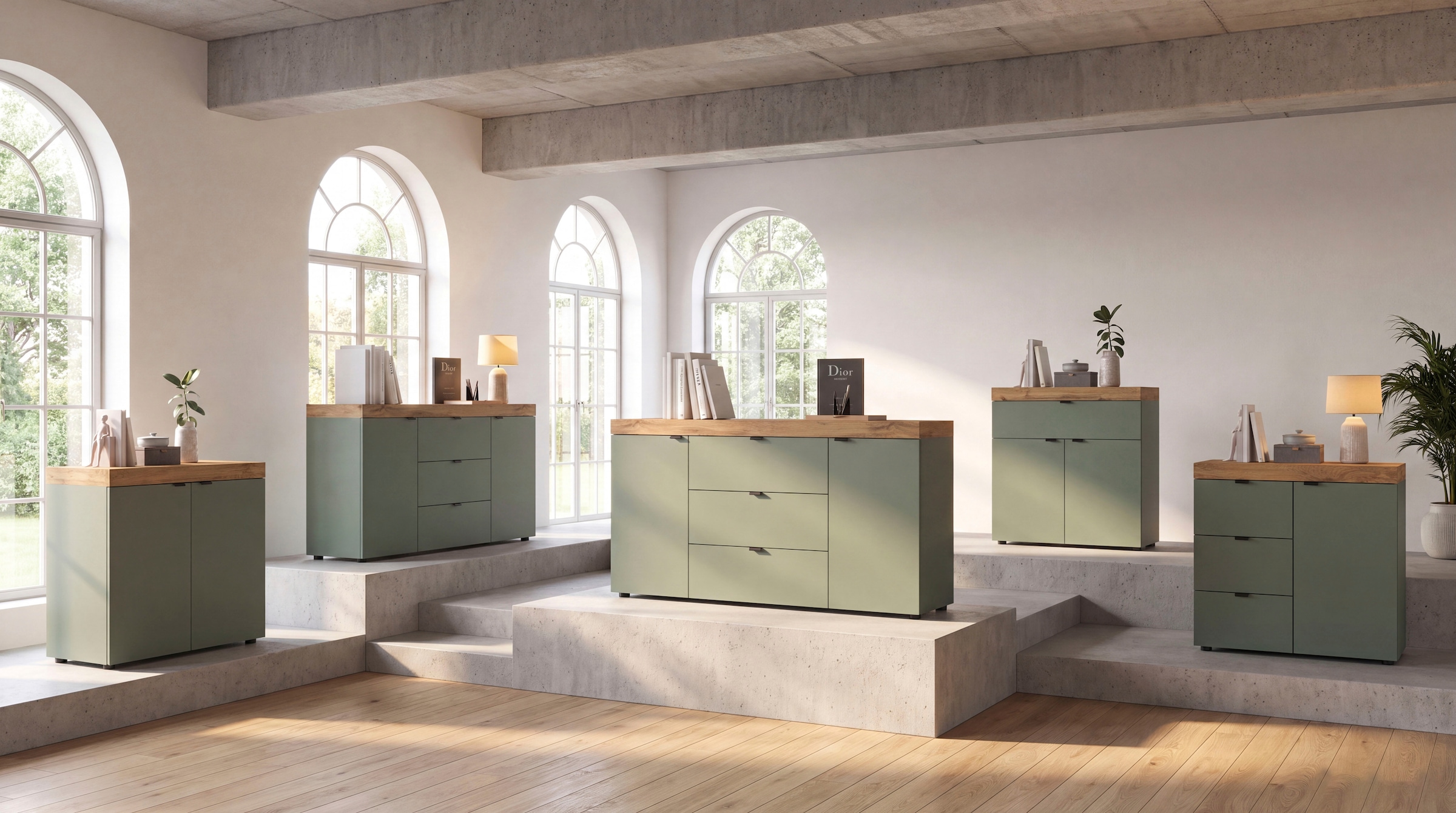 GOODproduct Kommode »MAMBO II, Breite 77cm, 2 Türen, 1 Einlegeboden, 1 Schubkasten« 1 Stk. tlg. Kommode, Anrichte, Wohnzimmer, Schlafzimmer