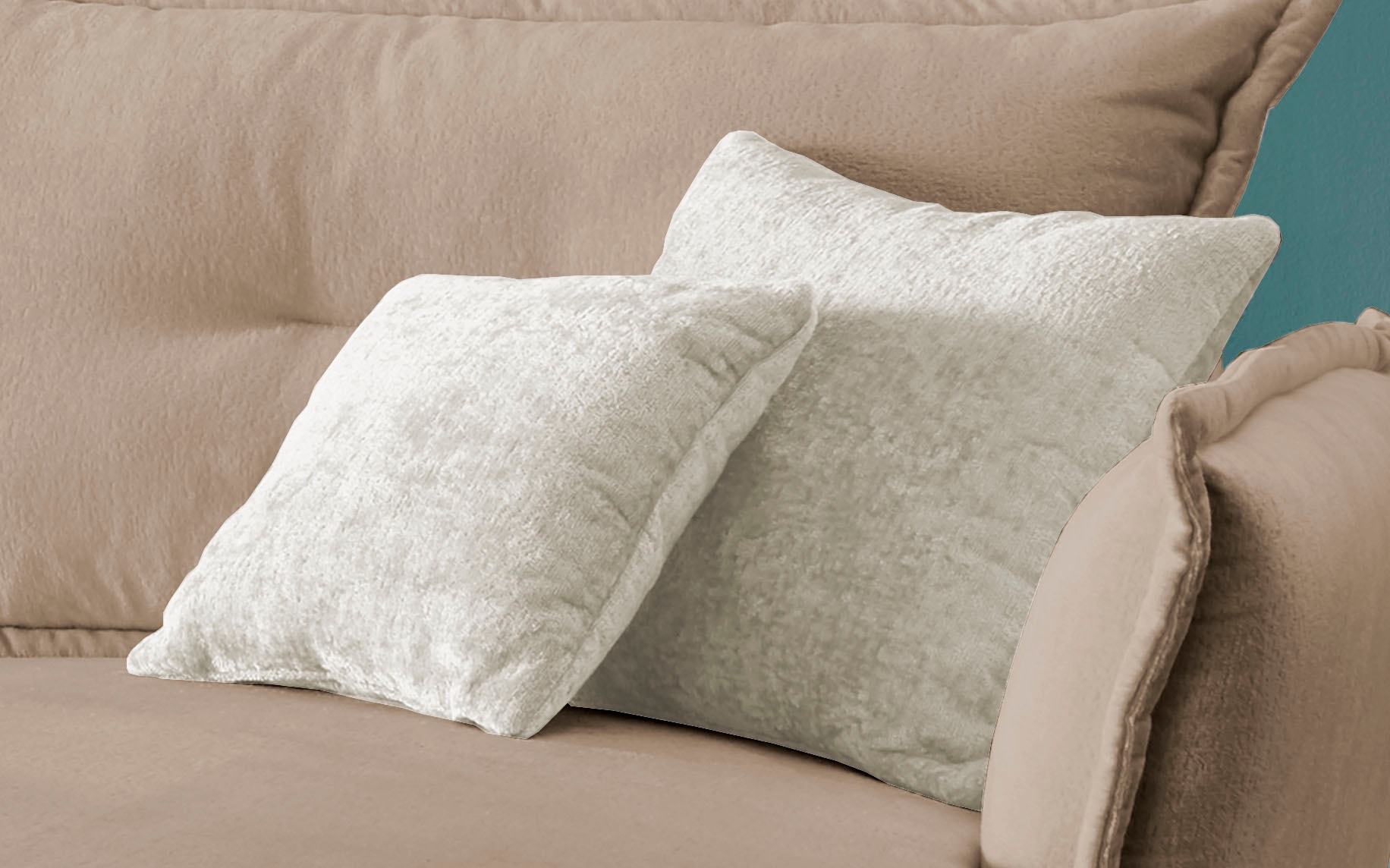 INOSIGN Ecksofa »Lazio modern und bequem, schmale Armlehnen, tolle Detailverarbeitung«, zwei verschiedene Fussfarben wählbar
