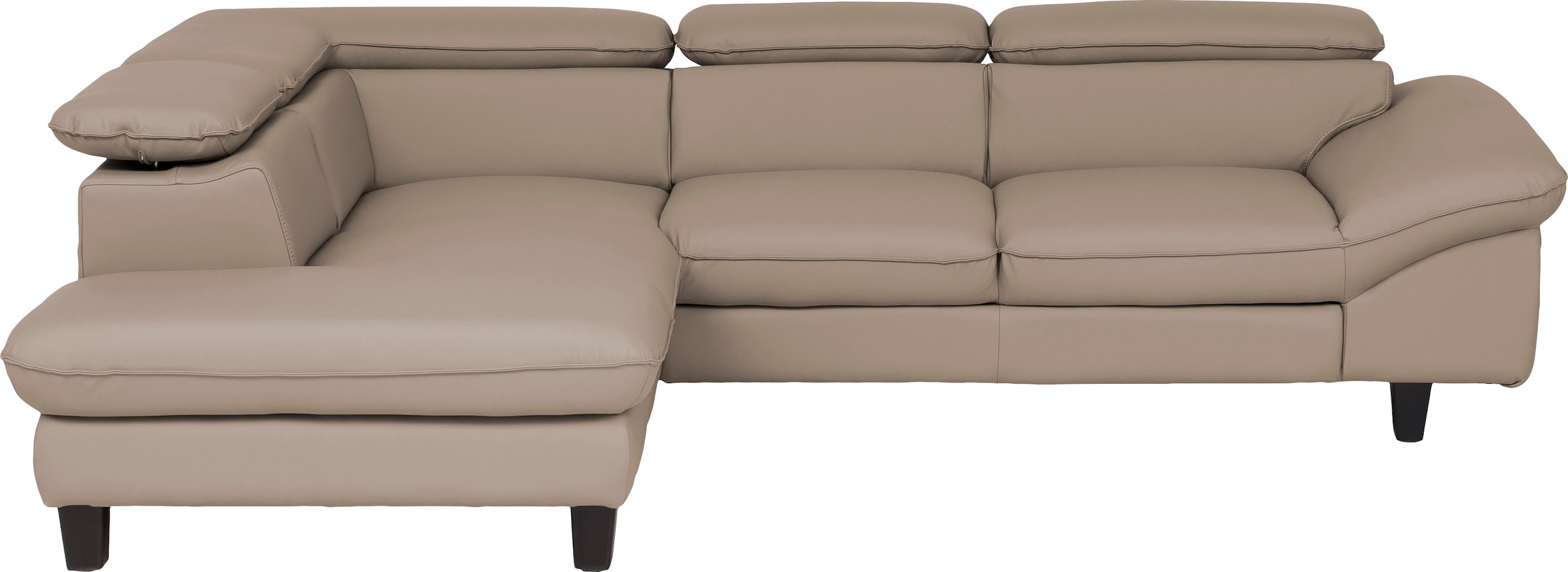 GOODproduct Canapé d'angle »Pilot L-Form« avec réglage de la tête, optionnellement avec fonction couchage & coffre de lit
