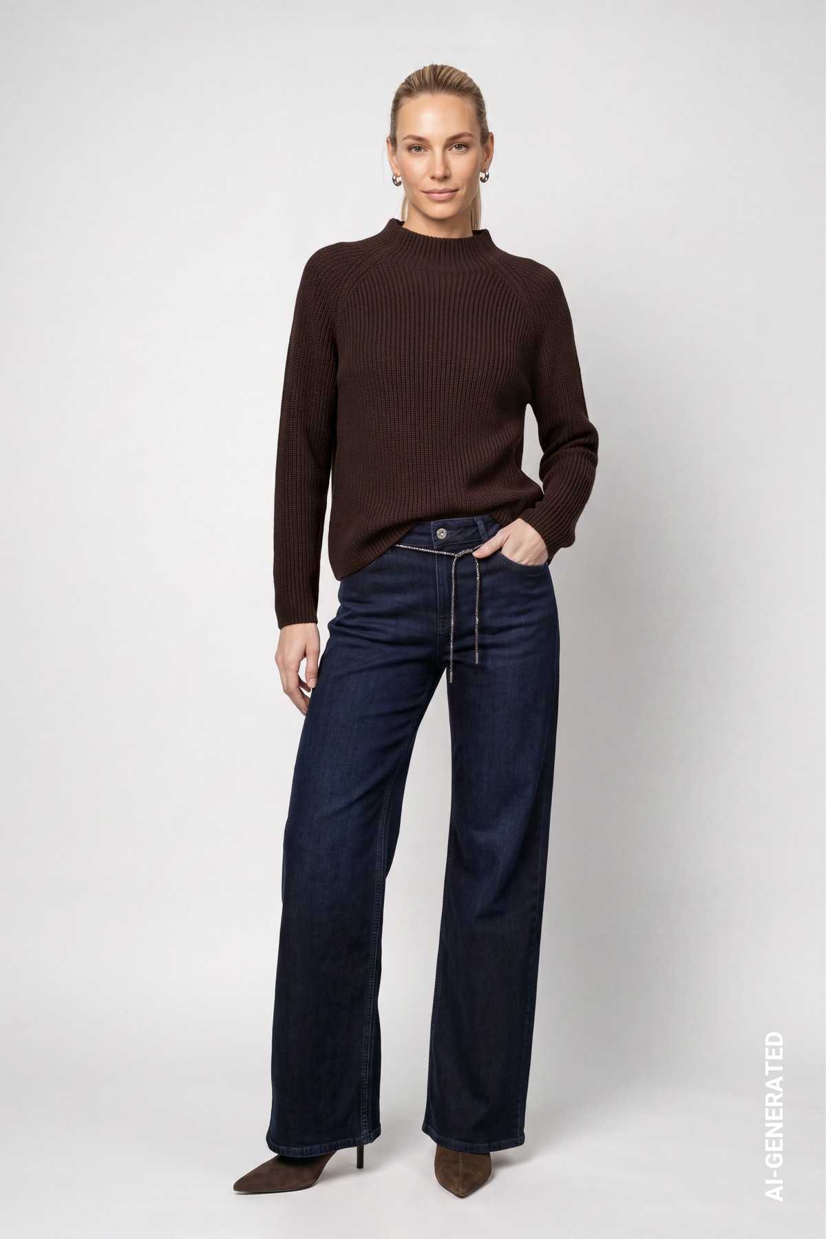 Monari Strickpullover »Pullover Basic Perlfang« Regular fit mit Stehkragen