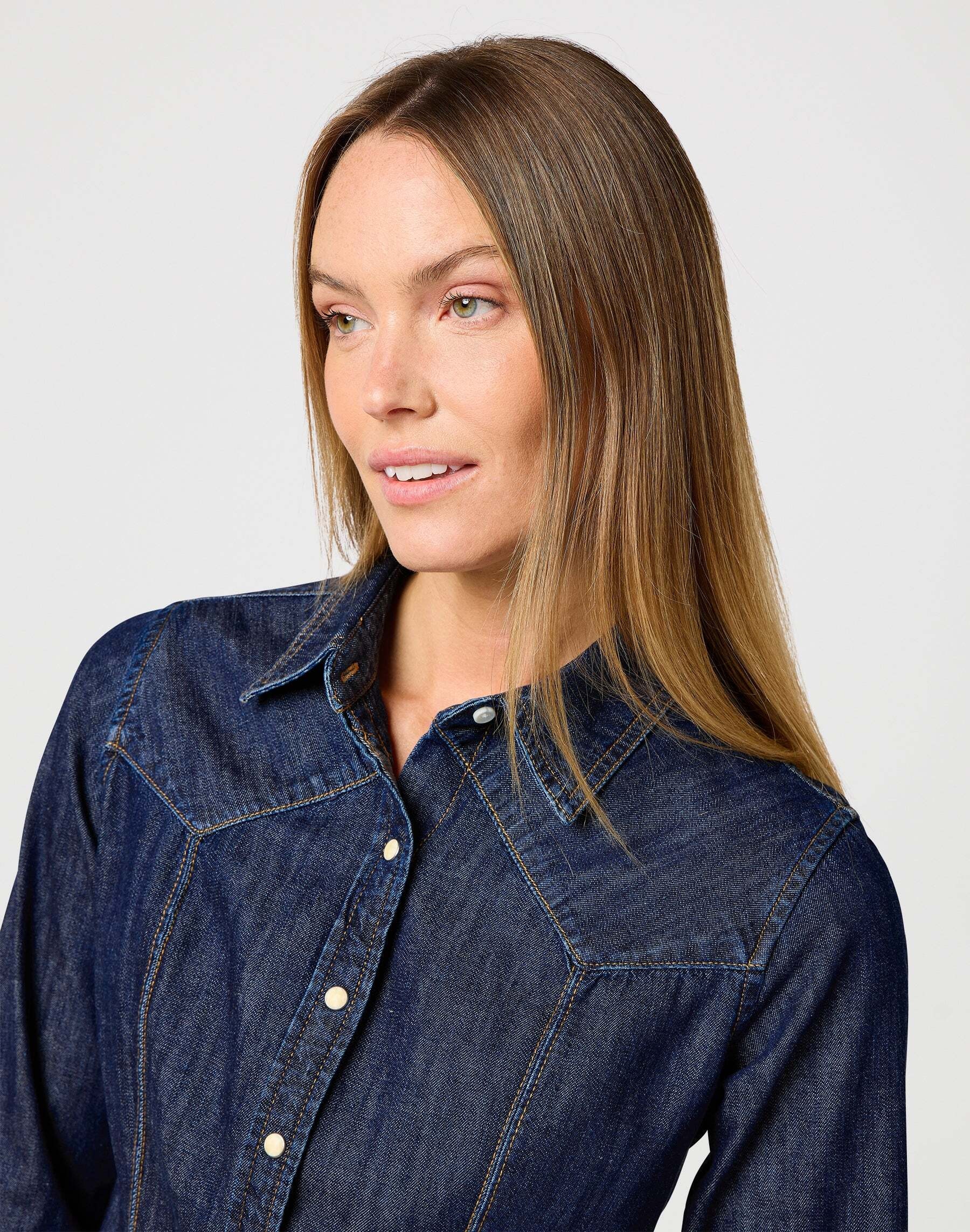 Wrangler Jeansbluse »Wrangler Jeanshemd Exag Yoke Shirt«