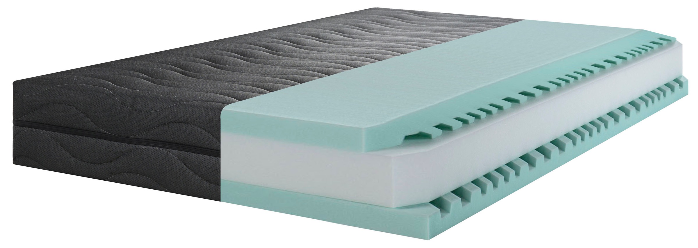 Image of my home Komfortschaummatratze »Black Diamond Deluxe«, 20 cm cm hoch, Raumgewicht: 35 kg/m³, (1 St.), Schwarz ist das neue Weiss! bei Ackermann Versand Schweiz