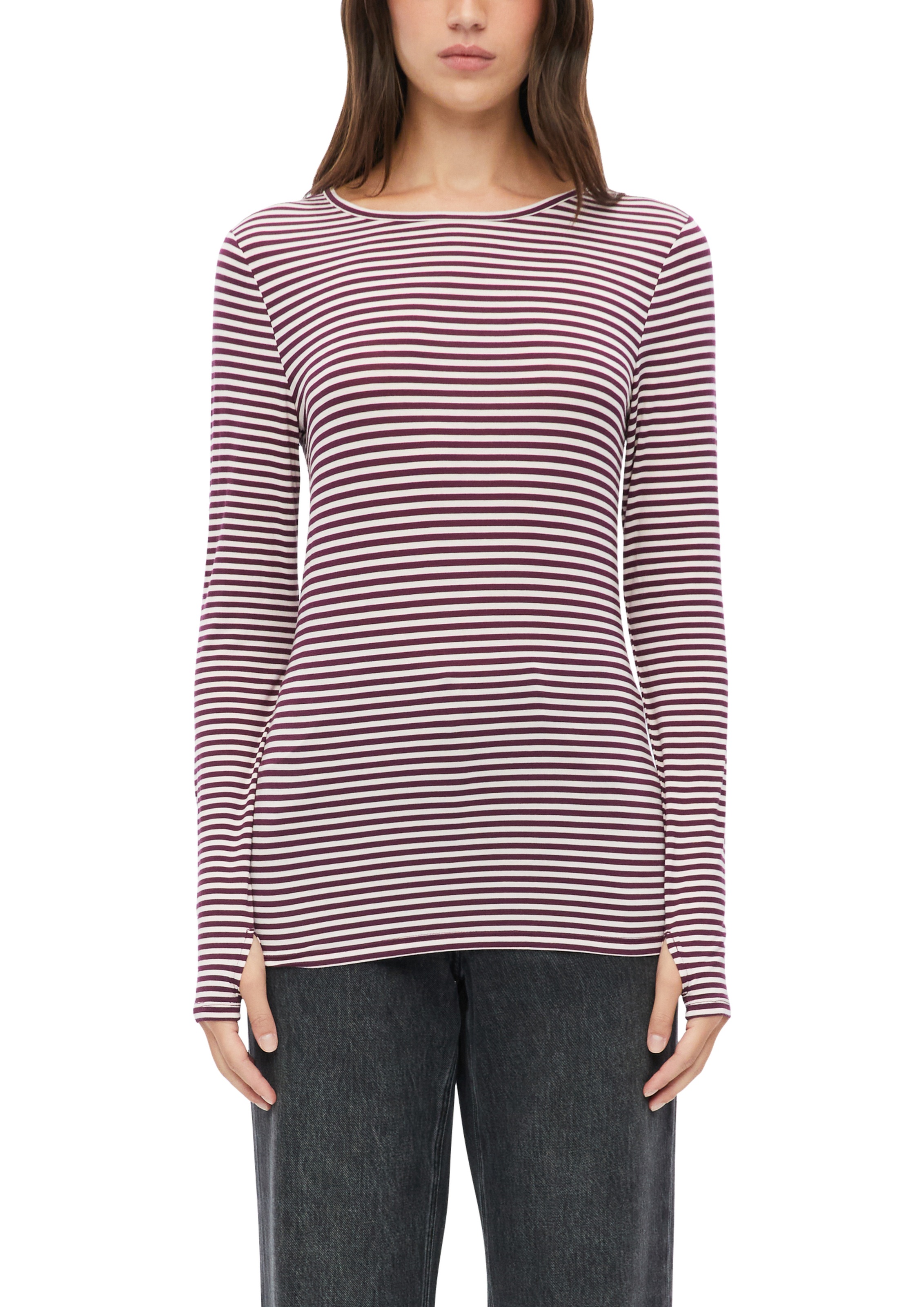 Image of s.Oliver Langarmshirt Ringelshirt / mit Streifen / Vikose-Stretch